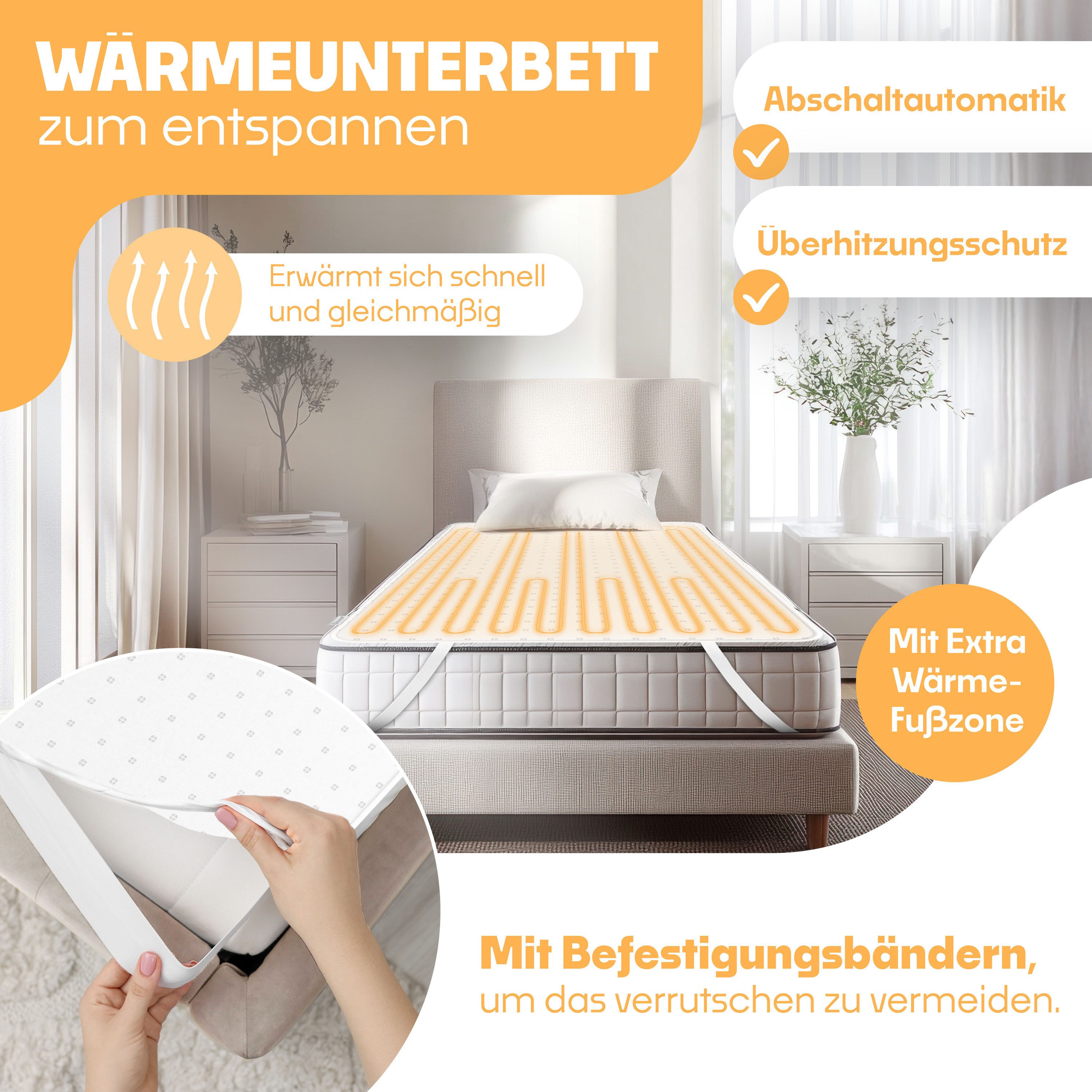 KESSER Wärmeunterbett, Wärmeunterbett mit Abschaltautomatik Fernbedienung H günstig online kaufen
