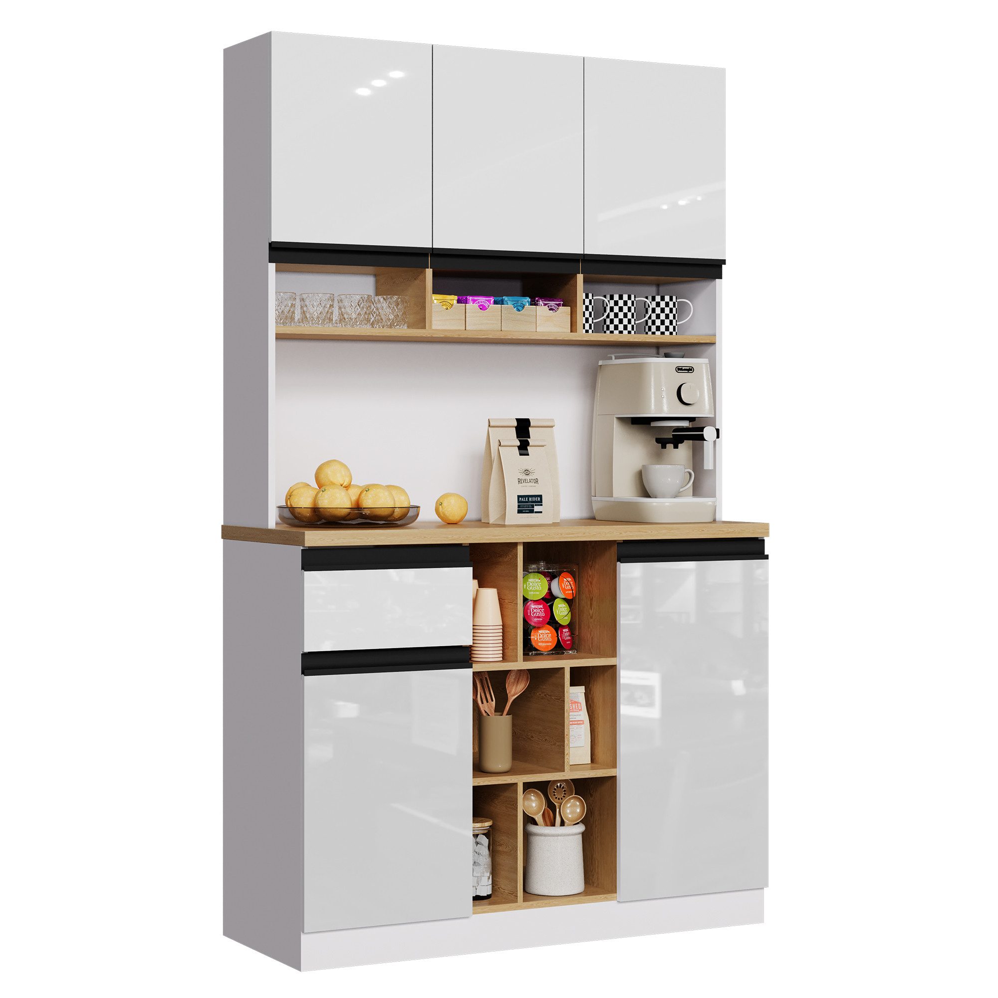 MODFU Hochschrank moderner Küchenschrank,Buffet,Sideboard (Modernes Sideboa günstig online kaufen