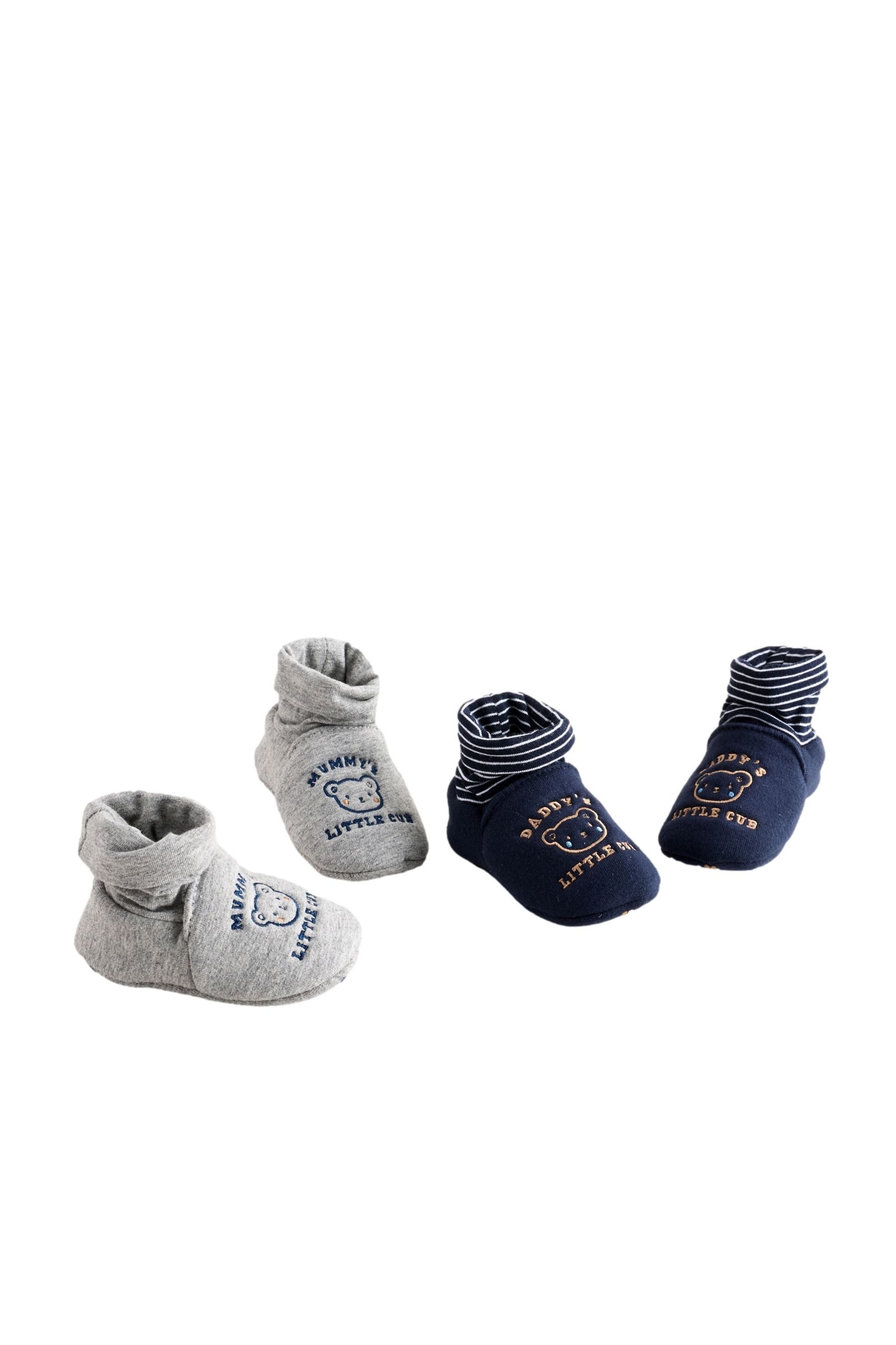 Next 2 Paar Baby-Bootiesocken, Mummy und Daddy Babystiefel (1-tlg)