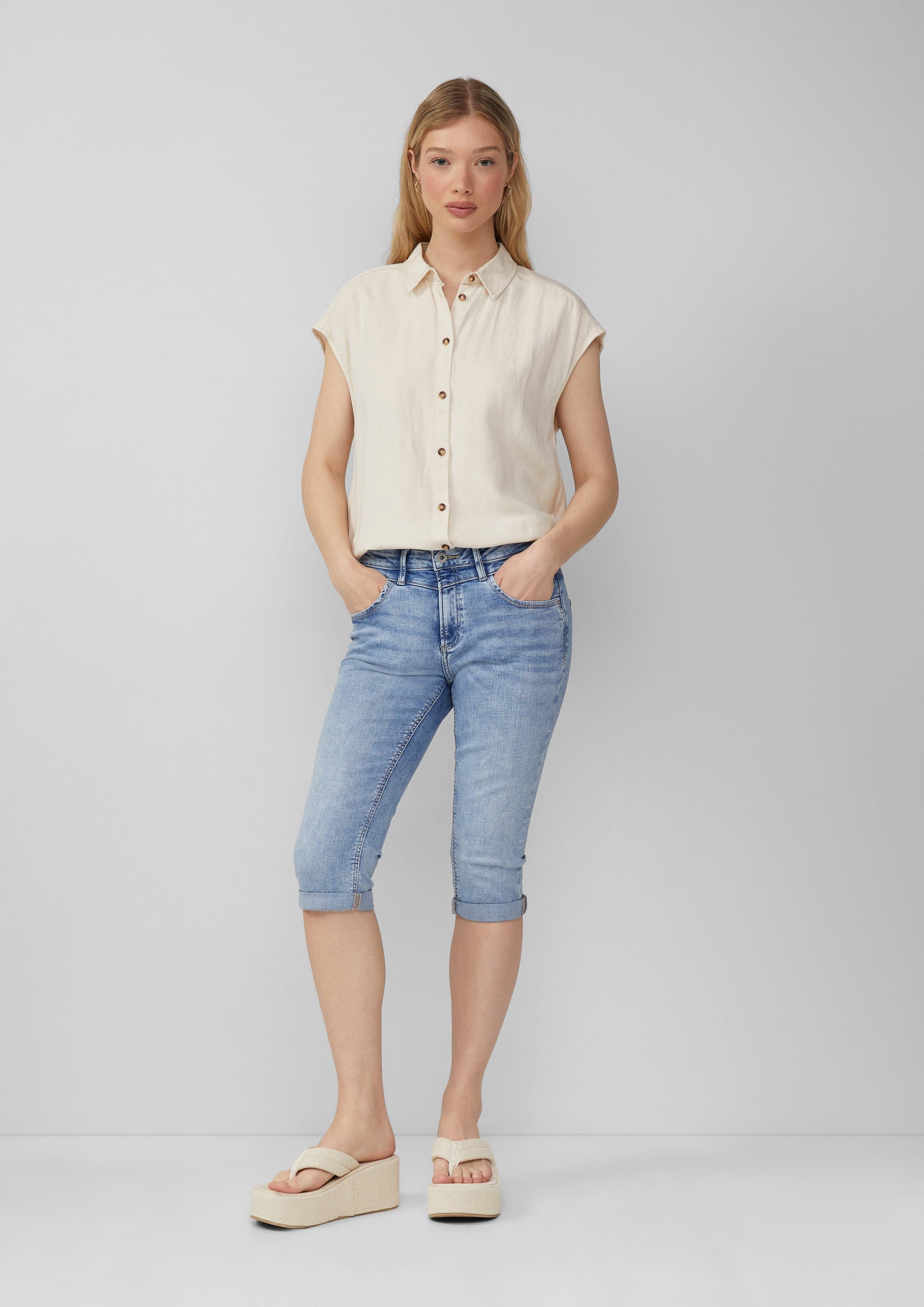 QS 3/4-Hose Capri-Jeans Catie / Slim günstig online kaufen