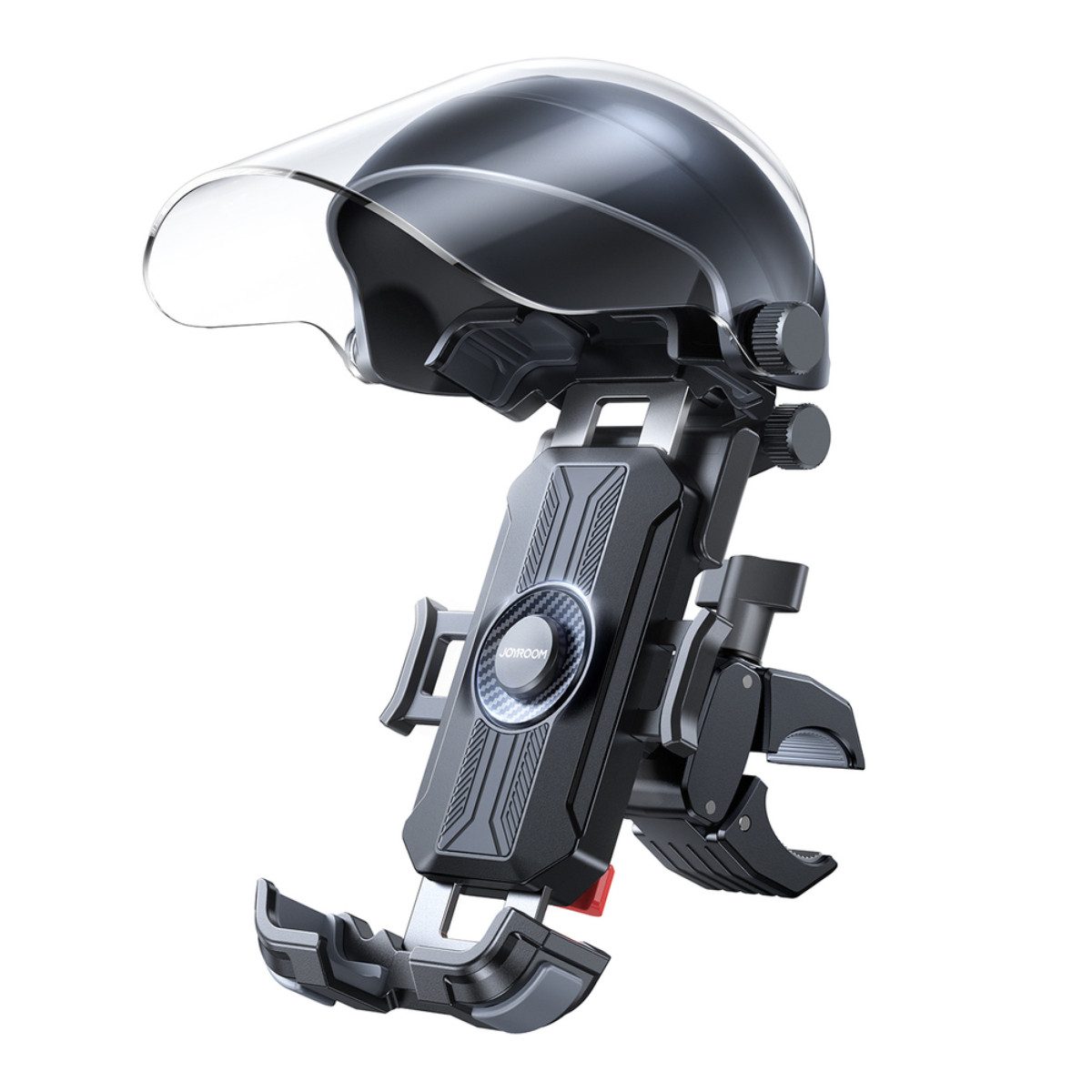 JOYROOM Handy-Halterung JR-ZS526, (bis 7 Zoll, Einzelhalterung für Smartphone am Fahrrad, Sonnenblende mit Einhandbedienung und sicherer Verriegelung)
