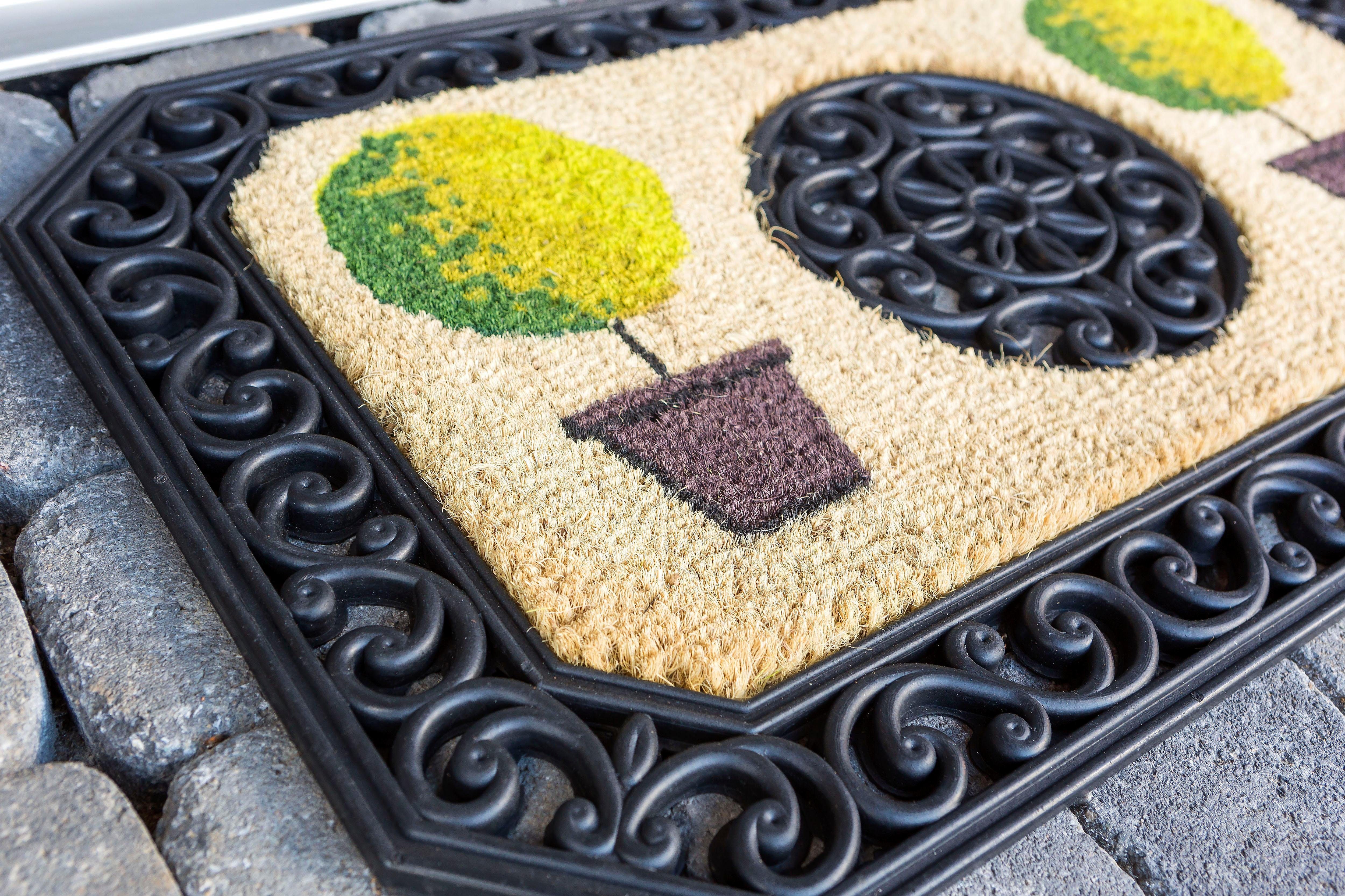 ASTRA Fußmatte Coco Twin 3, rechteckig, Höhe: 13 mm, Schmutzfangmatte, Kokosmatte, Gusseisen Optik