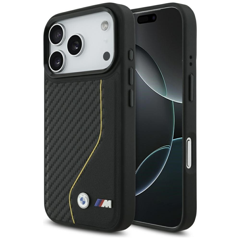 BMW Handyhülle Schutzhülle Magnetschale Carbonoptik 6,3 Zoll, MagSafe, Carbon-Optik, Fallschutz, BMW Lizenz