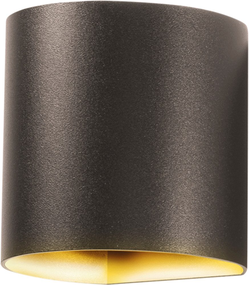 LED Wandleuchte Dodd in Anthrazit W 540lm IP54 rund günstig online kaufen