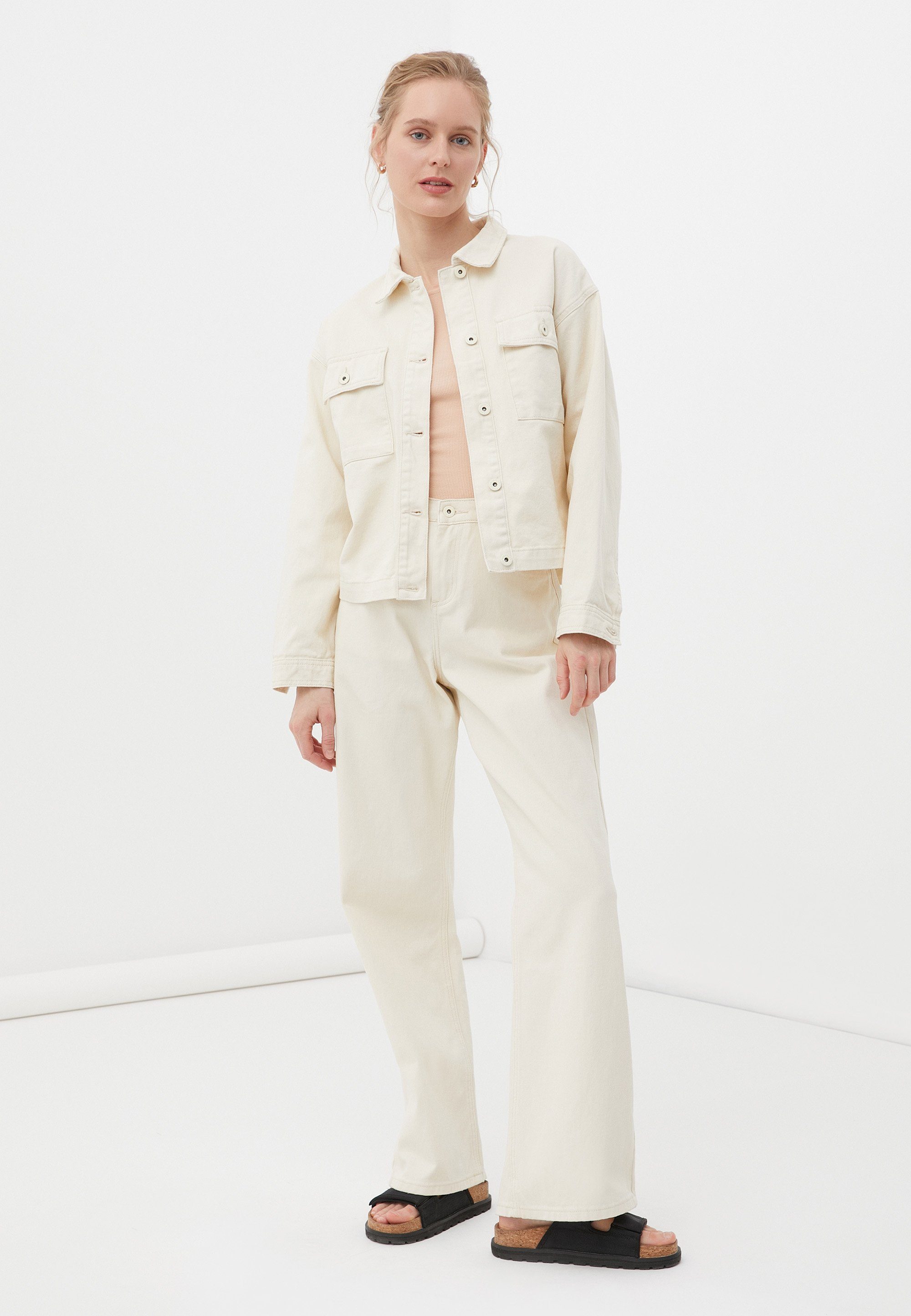 Finn Flare Jeansjacke Denim mit Pattentaschen auf der Brust