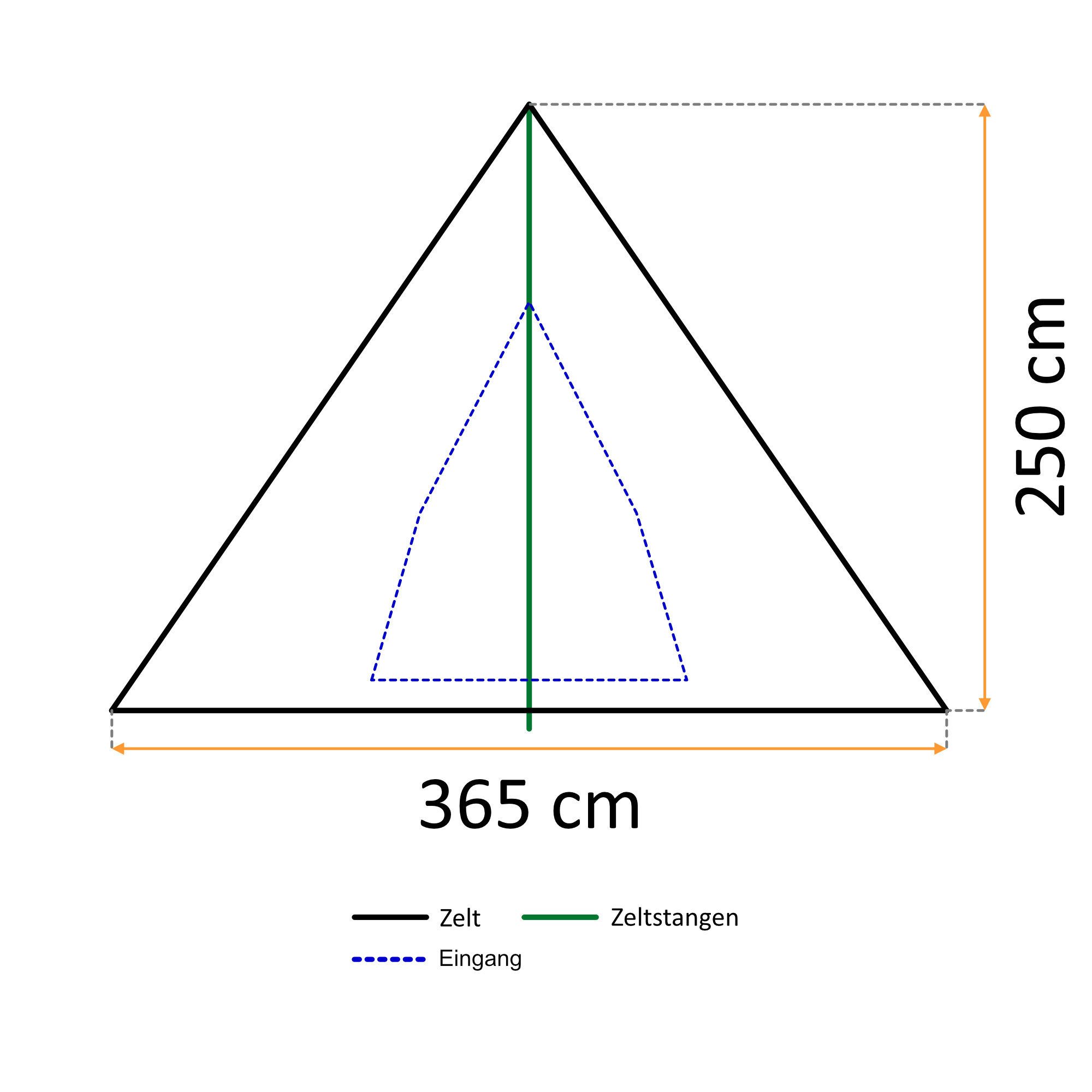 CampFeuer Tipi-Zelt Tipi Zelt Spirit für 4 Personen, 3000 mm Wassersäule, Braun, Kegelzelt, Personen: 4