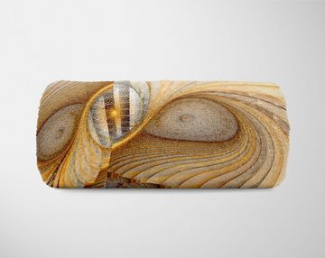 Sinus Art Handtücher Handtuch Strandhandtuch Saunatuch Kuscheldecke mit Fotomotiv Abstrakt Spiralen Energiewel, Baumwolle-Polyester-Mix (1-St), Handtuch