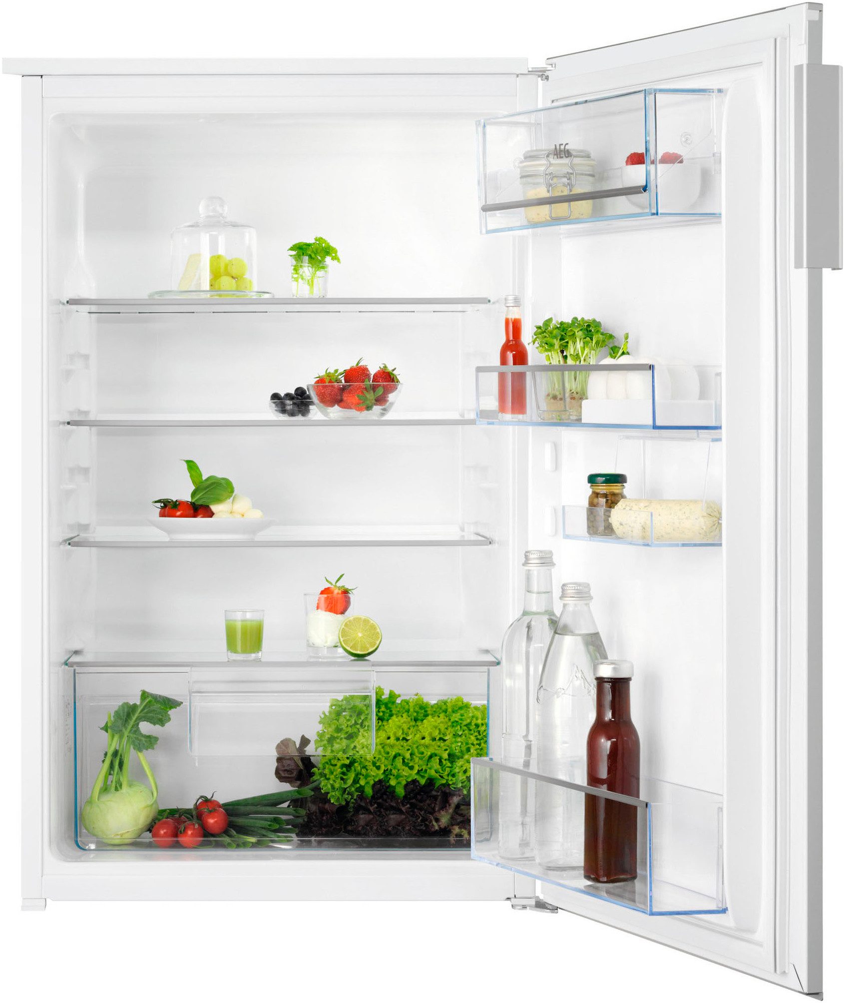 AEG Einbaukühlschrank Serie 5000 OSK5O88EE, 88,1 cm hoch, 58,8 cm breit, 142 Liter, variable Glasablagen, LED-Beleuchtung, Dekorfähig