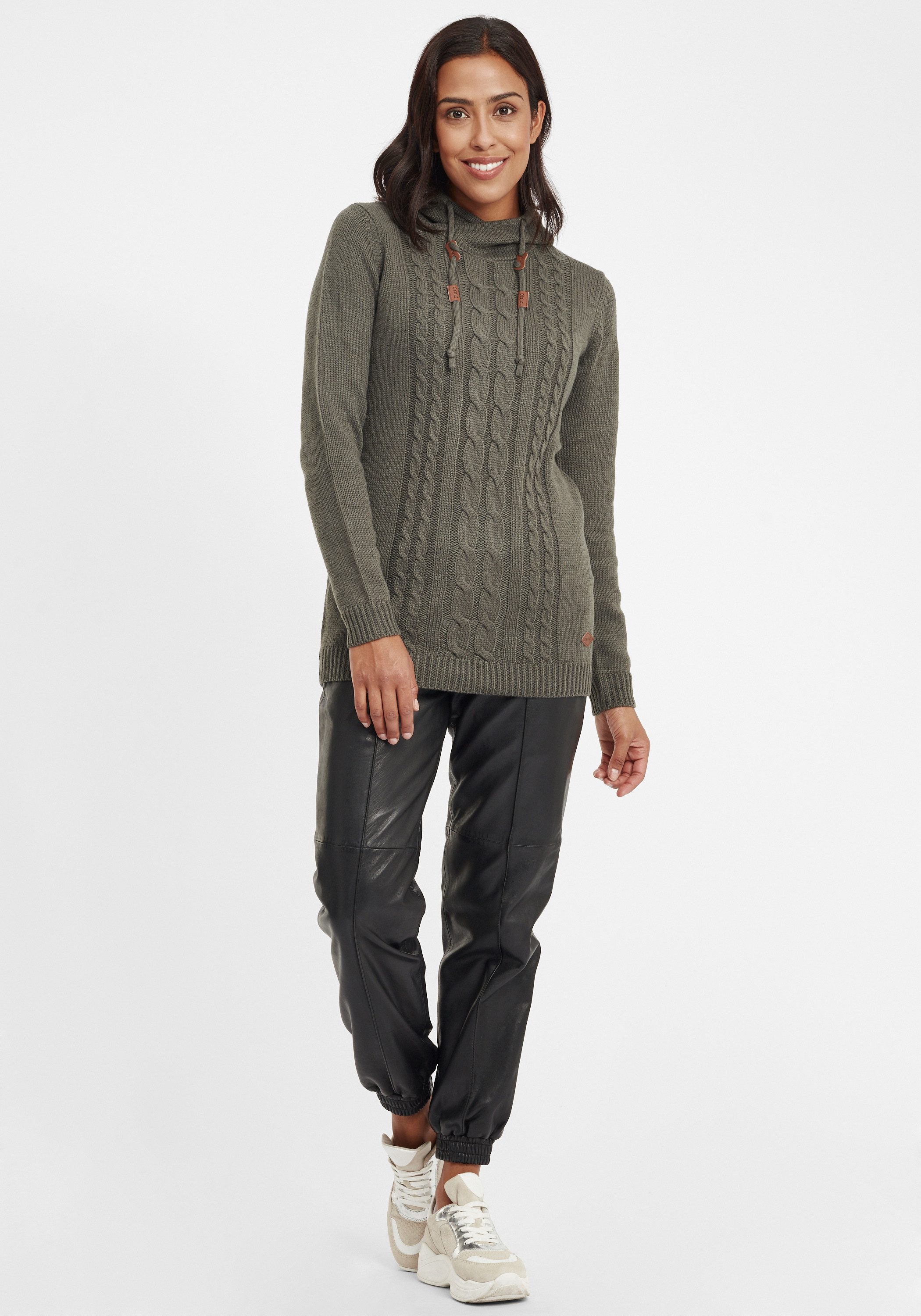 OXMO Strickpullover OXCABLE Strickpulli lang geschnitten günstig online kaufen
