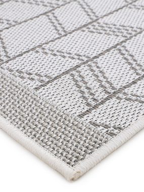 Teppich Boho 102, carpetfine, rechteckig, Höhe: 4 mm, robustes Flachgewebe, Sisal Optik, UV-beständig, Außenbereich
