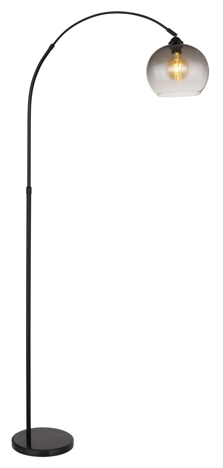 Bogenlampe NEWCASTLE, 1-flammig, Schwarz, Metall, H 196 cm