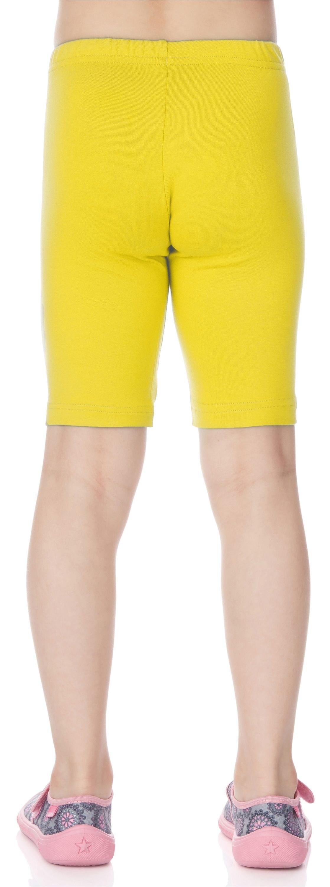 Merry Style Leggings Mädchen Kurze Zitronengelb Leggings MS10-132 (1-tlg) elastischer Viskose aus Bund