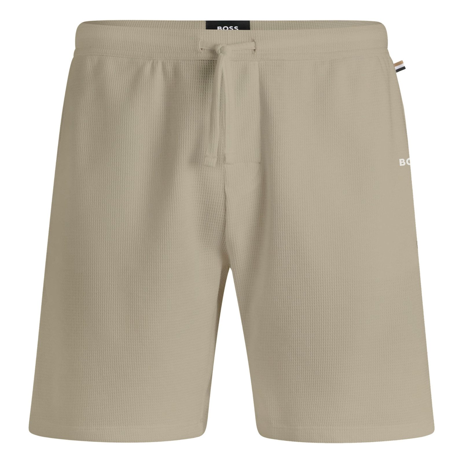 BOSS Shorts Waffle Shorts mit eingesticktem Markenlogo