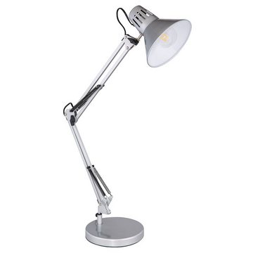 etc-shop Klemmleuchte, Leuchtmittel inklusive, Warmweiß, Farbwechsel, Tisch Lampe silber Fernbedienung Klemm Spot Gelenk Lese