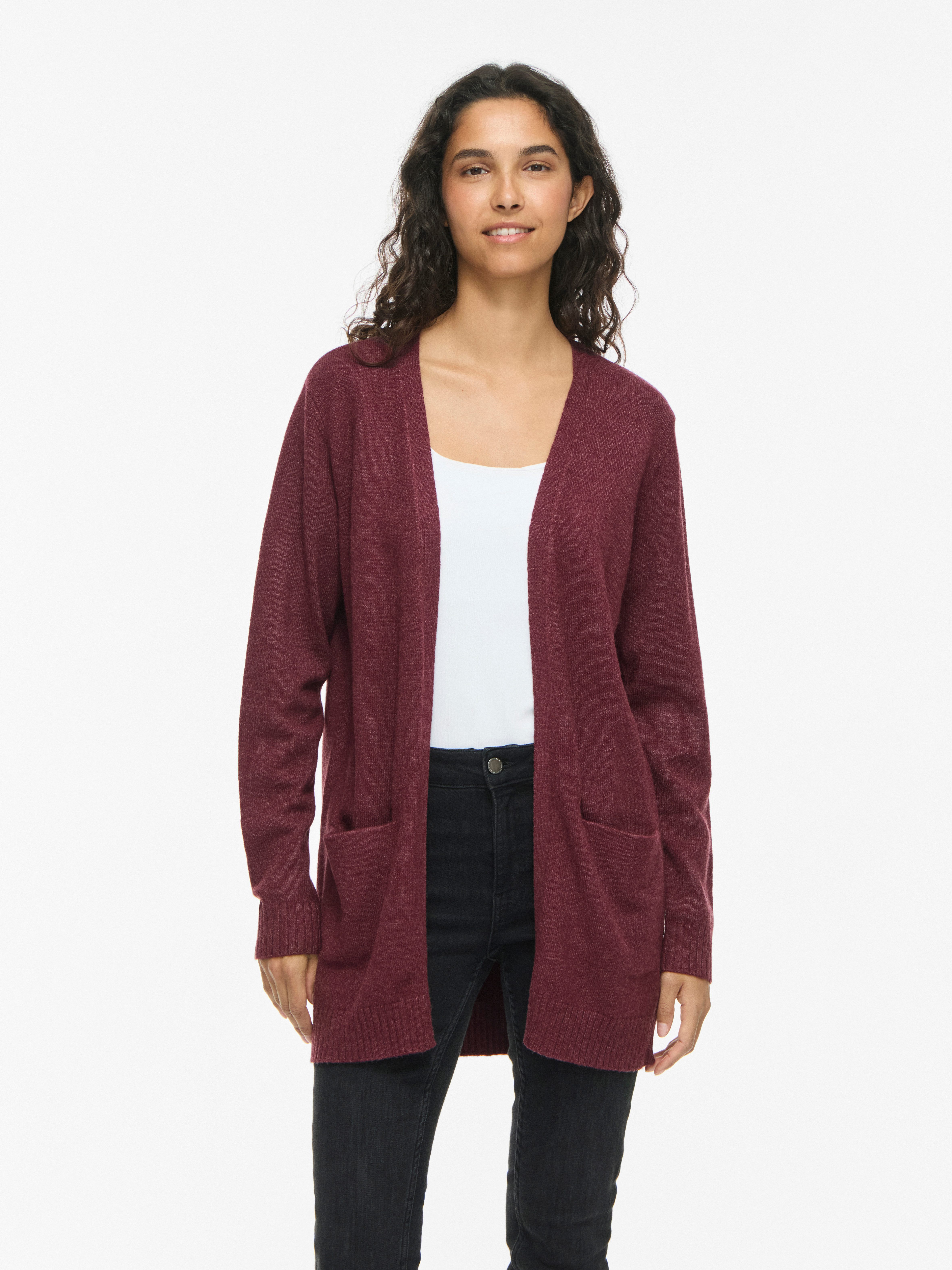 Vila Strickjacke VIRIL OPEN L/S KNIT CARDIGAN - NOOS Viskosemischung, regular fit