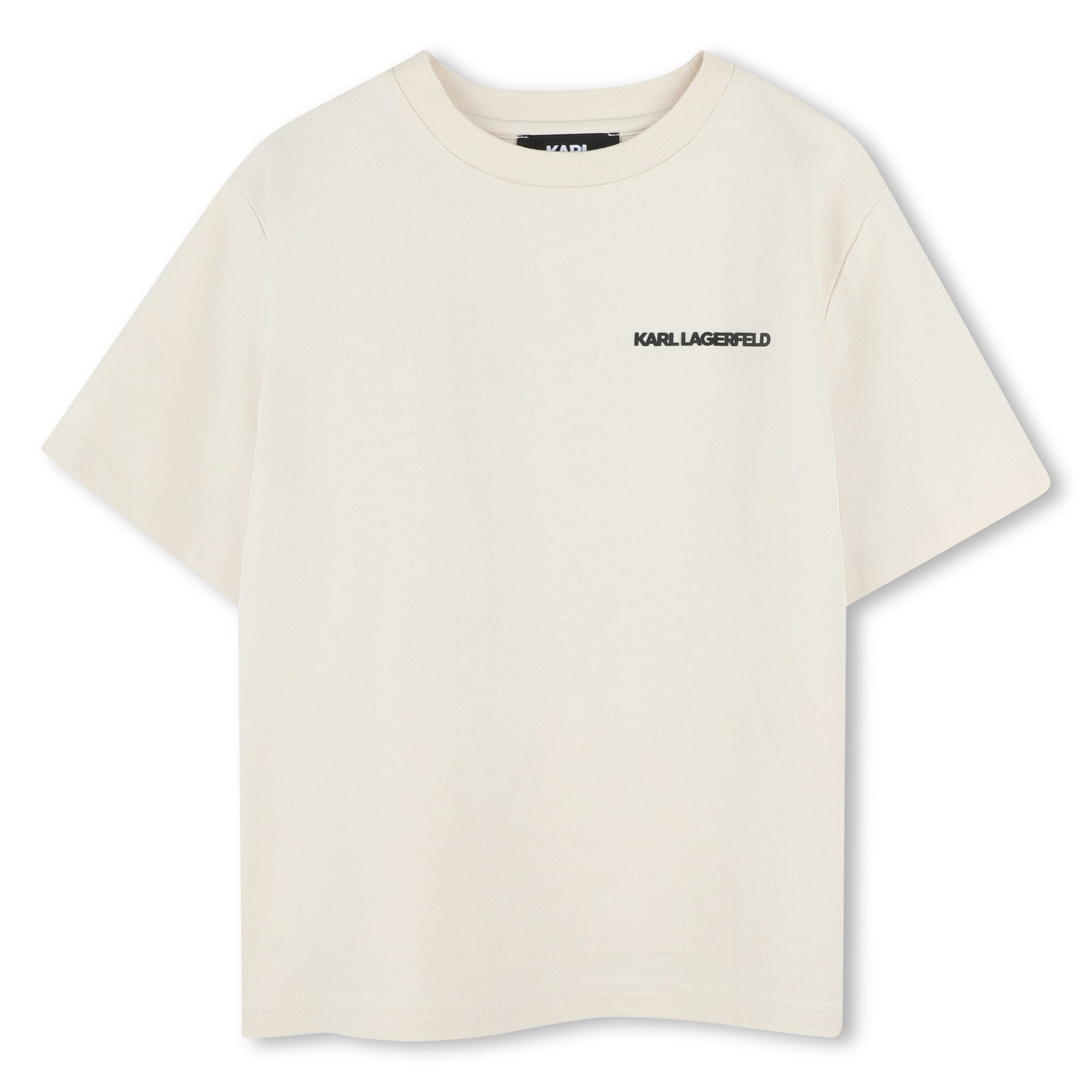 KARL LAGERFELD Print-Shirt KARL LAGERFELD Kids T-Shirt offwhite mit ikonischem Rückenprint
