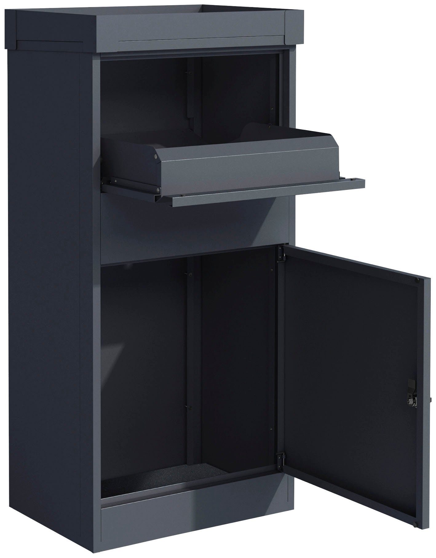 WESTMANN Briefkasten Stahl-Paketbox Piet, Anthrazit, 50x37x105 cm – Bild 3 von 5