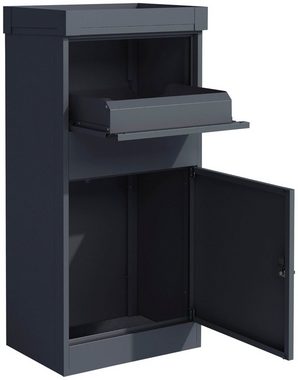WESTMANN Briefkasten Stahl-Paketbox Piet, Anthrazit, 50x37x105 cm