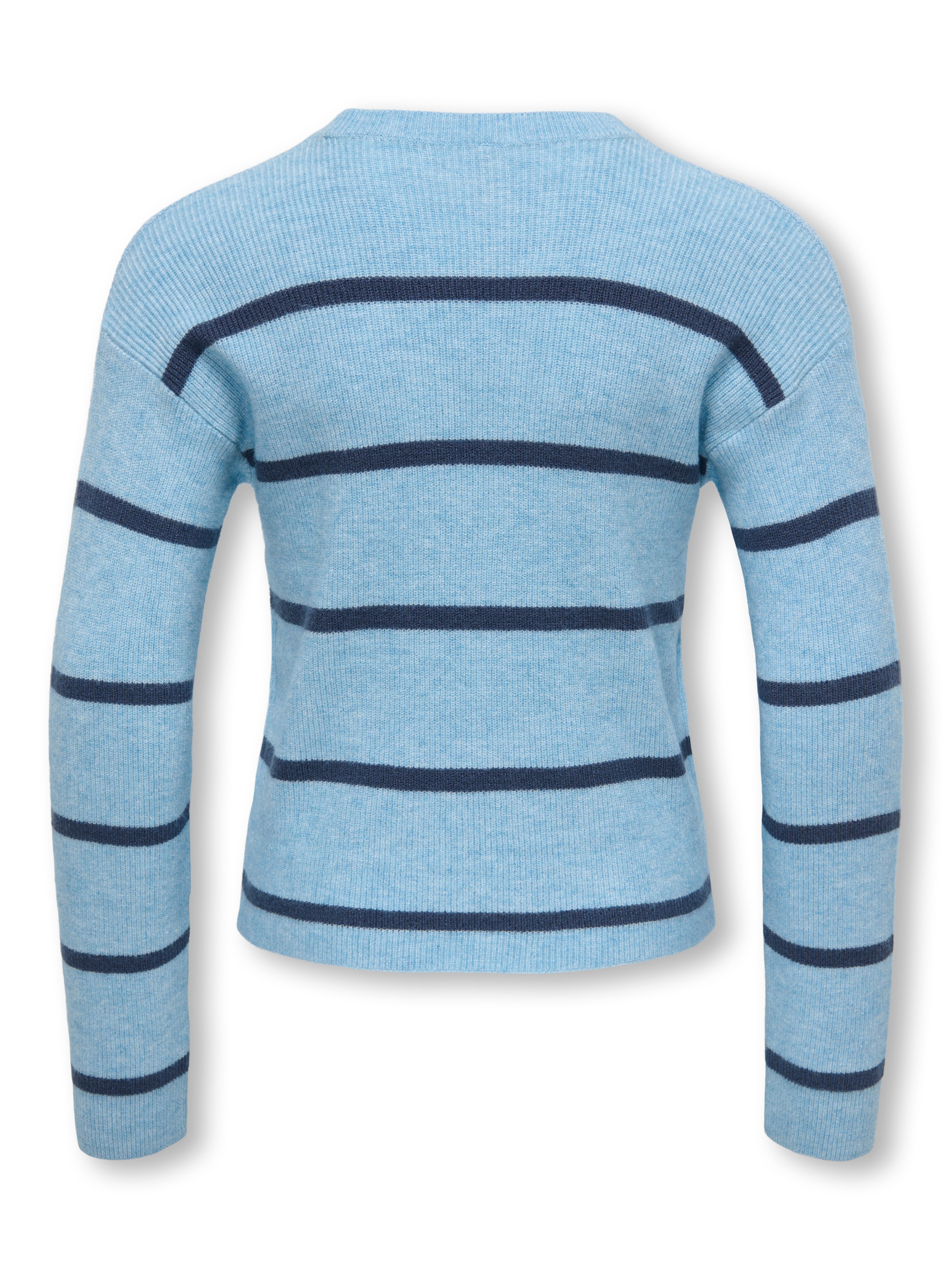 KIDS ONLY Strickpullover KOGFRANCA SHORT L/S STRIPE KNT NOOS Viskosemischung, loose fit