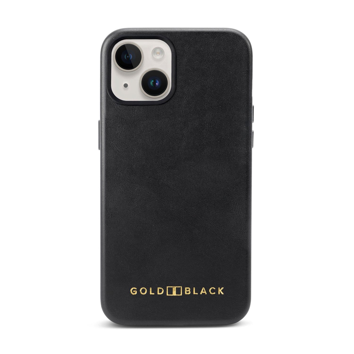 GOLDBLACK Handyhülle GOLDBLACK iPhone 15 Lederhülle Luxe schwarz mit MagSafe