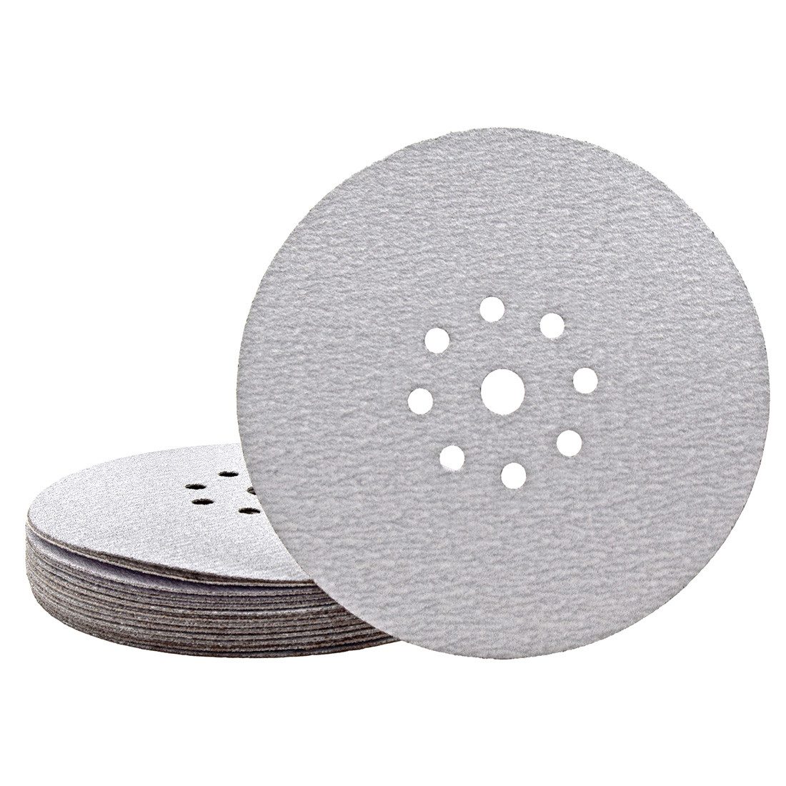 MioTools Schleifscheibe Ø 225 mm 9-Loch Klett-Schleifscheiben für Trockenbauschleifer, Normalkorund, 25 Stk., K40