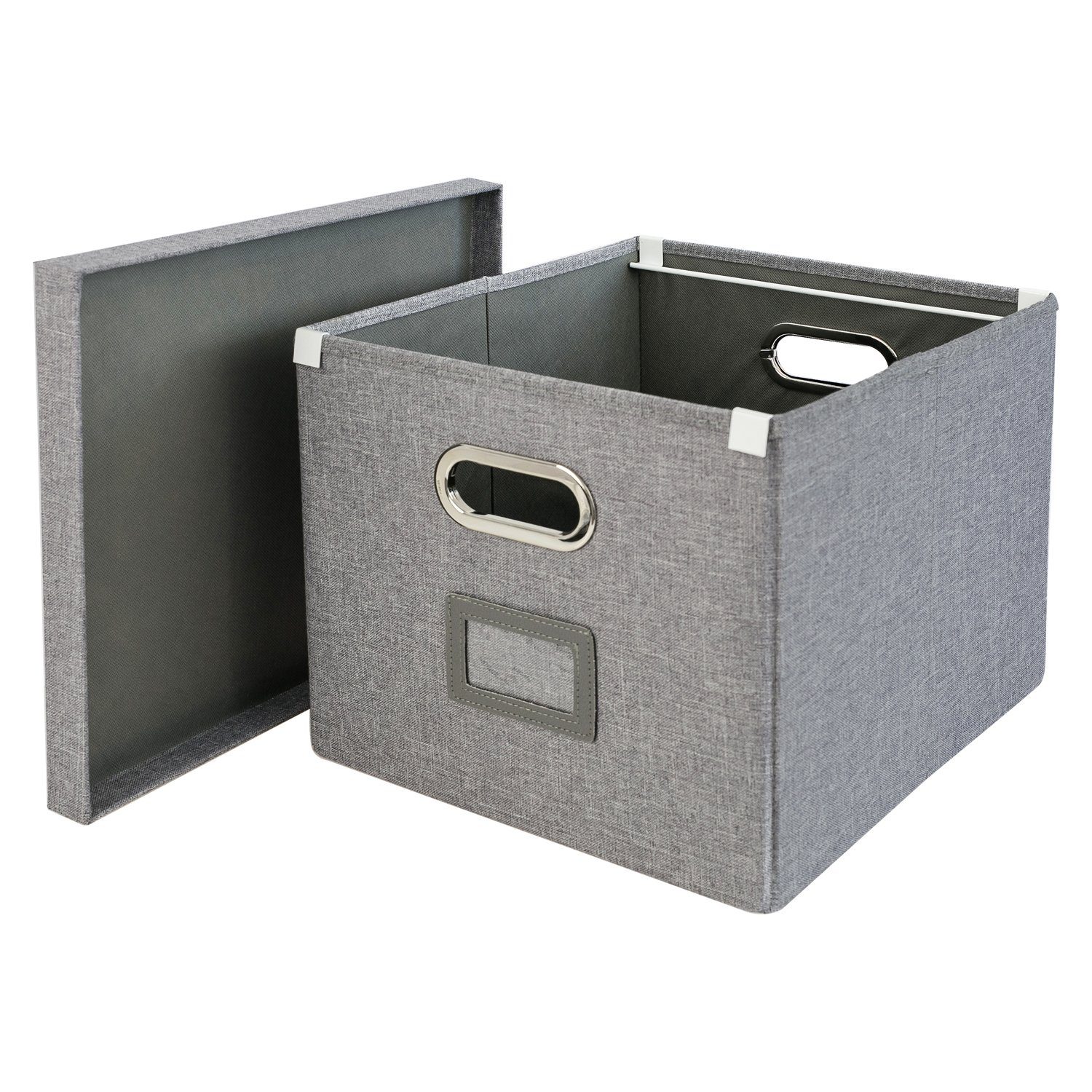 HMF Aufbewahrungsbox »250473«, mit Deckel für DIN A4 Hängeregister, passend  für Kallax, Grau online kaufen | OTTO