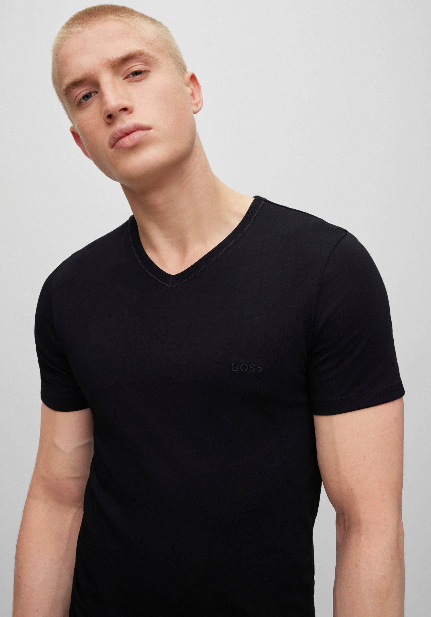 CO (Packung) V-Shirt BOSS 3P black VN T-Shirt