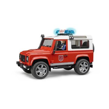 Bruder® Spielzeug-Feuerwehr 02596 Land Rover Defender Station Wagon, Feuerwehreinsatzwagen mit Feuerwehrmann