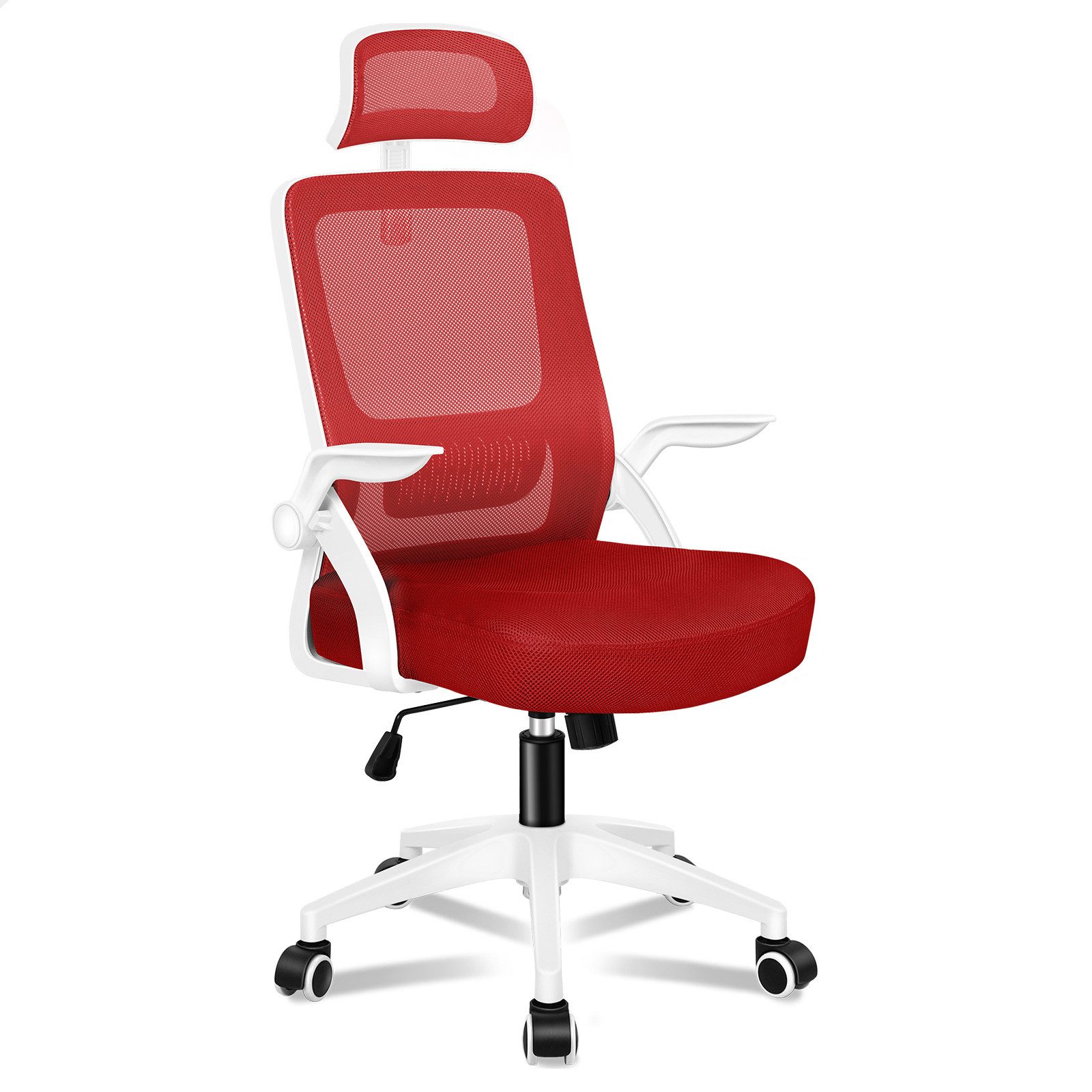 ALFORDSON Bürostuhl mit S-Kurven-Design und hochwertigen Materialien, 360° drehbar und 10 cm höhenverstellbar für Sitzen
