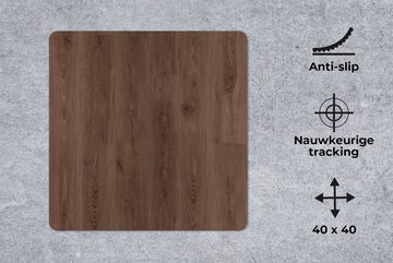 MuchoWow Gaming Mauspad Braun - Muster - Holz (1-St), Mousepad mit Rutschfester Unterseite, Gaming, 40x40 cm, XXL, Großes