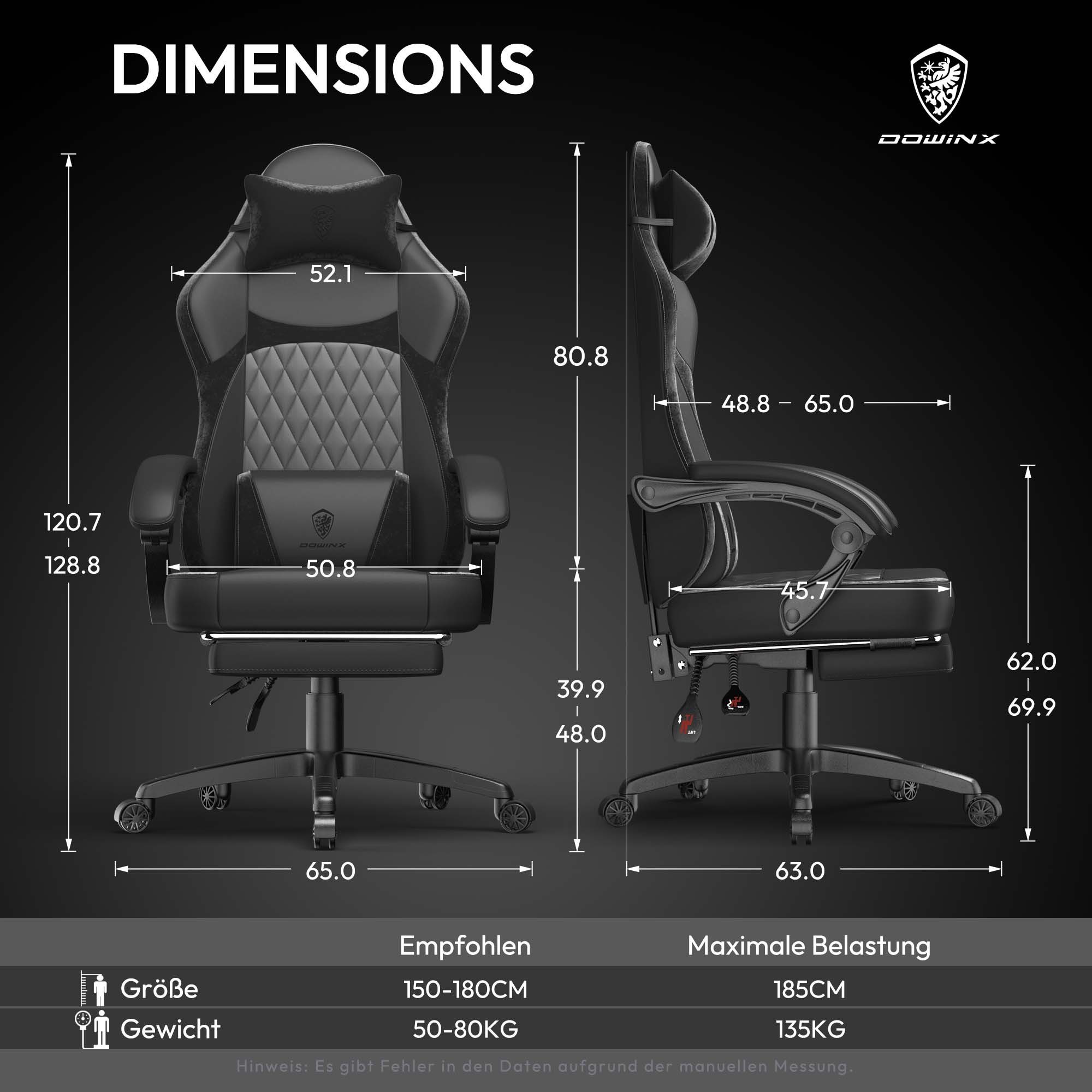 Dowinx Gaming-Stuhl Premium Gaming-Sessel, Ergonomischer Rennstuhl günstig online kaufen