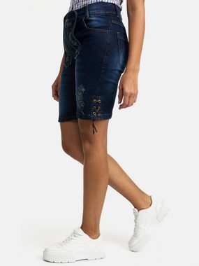 Steigenhöfer Manufaktur Jeansshorts Trachtenhosen Look traditionelle Damen-Jeans