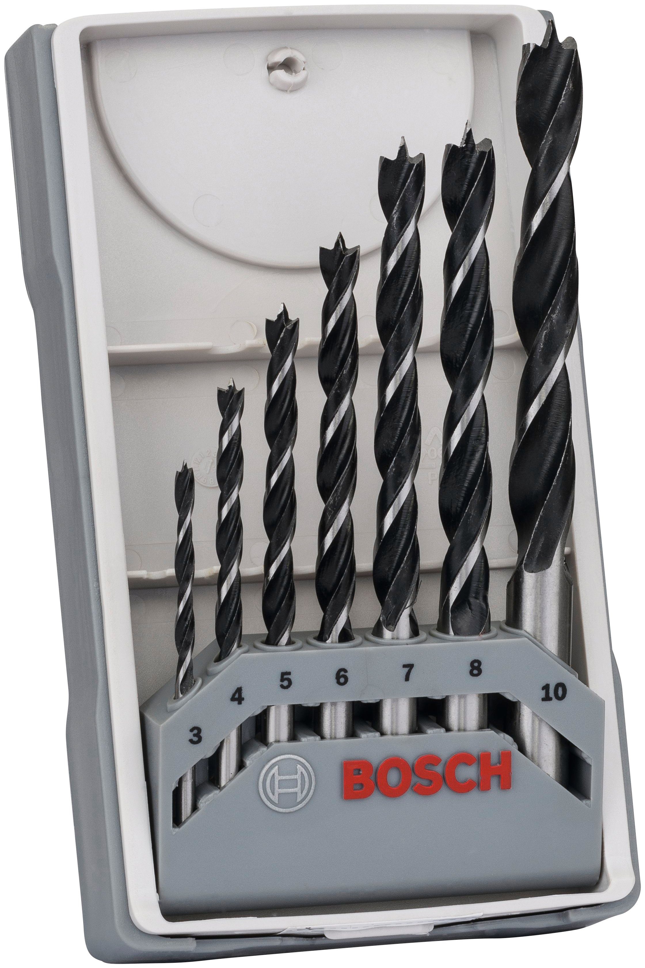 Holzbohrer-Set Line, Professional 7-tlg), X-Pro Holzbohrer 3,4,5,6,7,8,10 Bosch (Set,