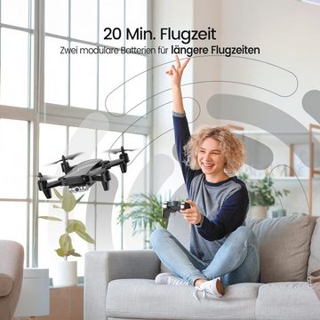 DEERC Drohne (720p, Faltbar RC Quadcopter mit FPV Live Übertragung,lange Gestensteuerung)