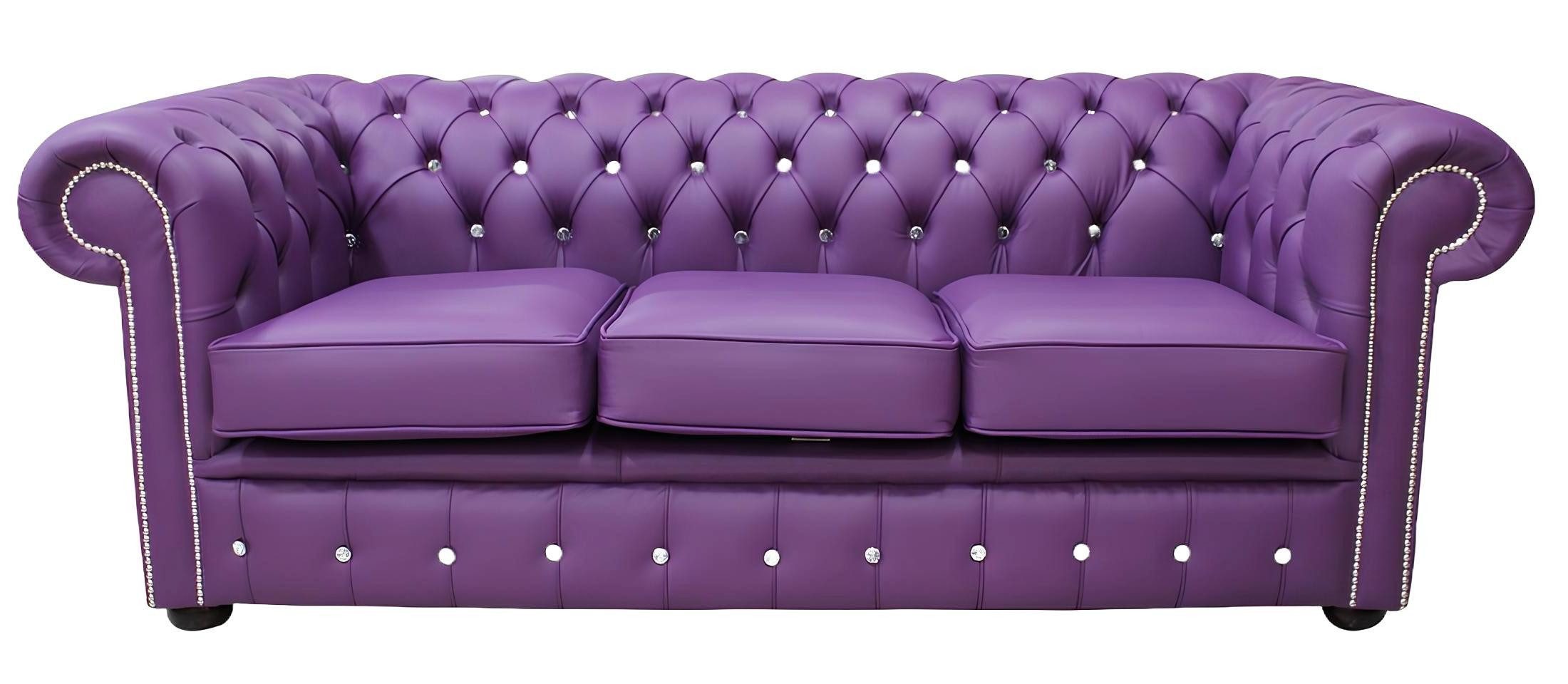 JVmoebel Chesterfield-Sofa Luxus Polster Sofa im Chesterfield Design aus hochwertigem Leder, Made in Europa