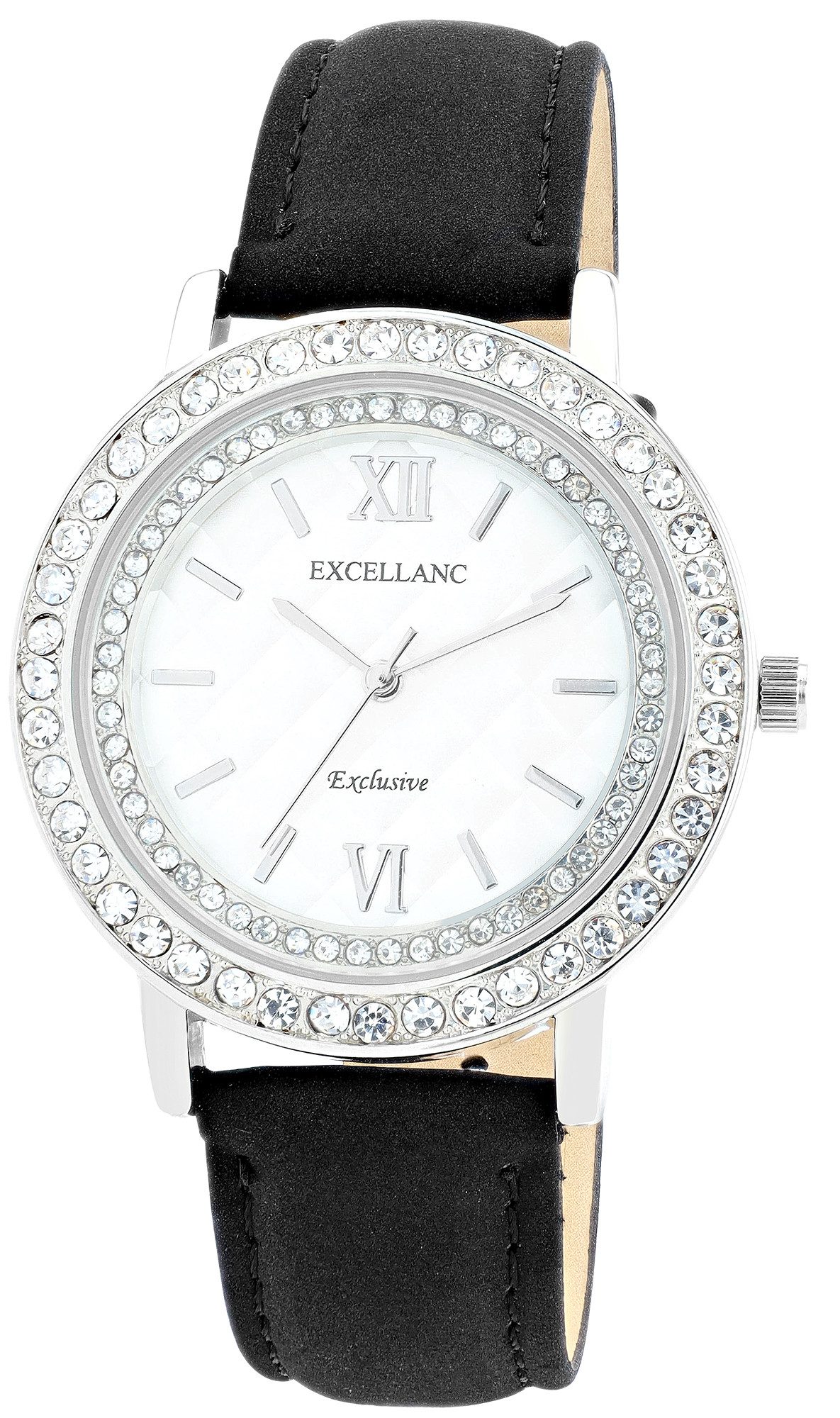 EXCELLANC Quarzuhr 1900317 elegante Armbanduhr, Similibesatz, D: 38 mm, Ges günstig online kaufen