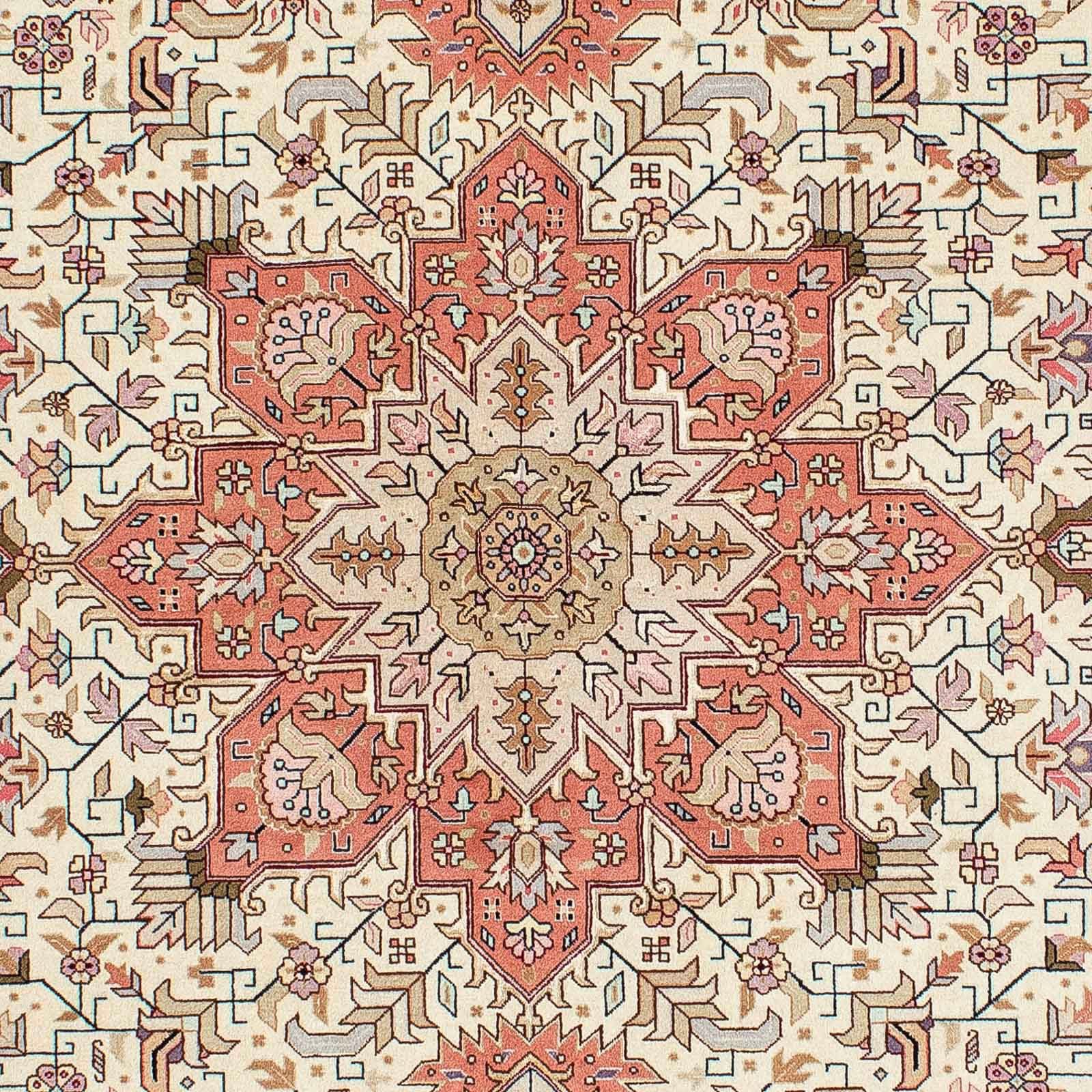 Wollteppich Täbriz - 50 Raj x cm, 10 151 rechteckig, 206 mit morgenland, Unikat Zertifikat mm, Medaillon Höhe
