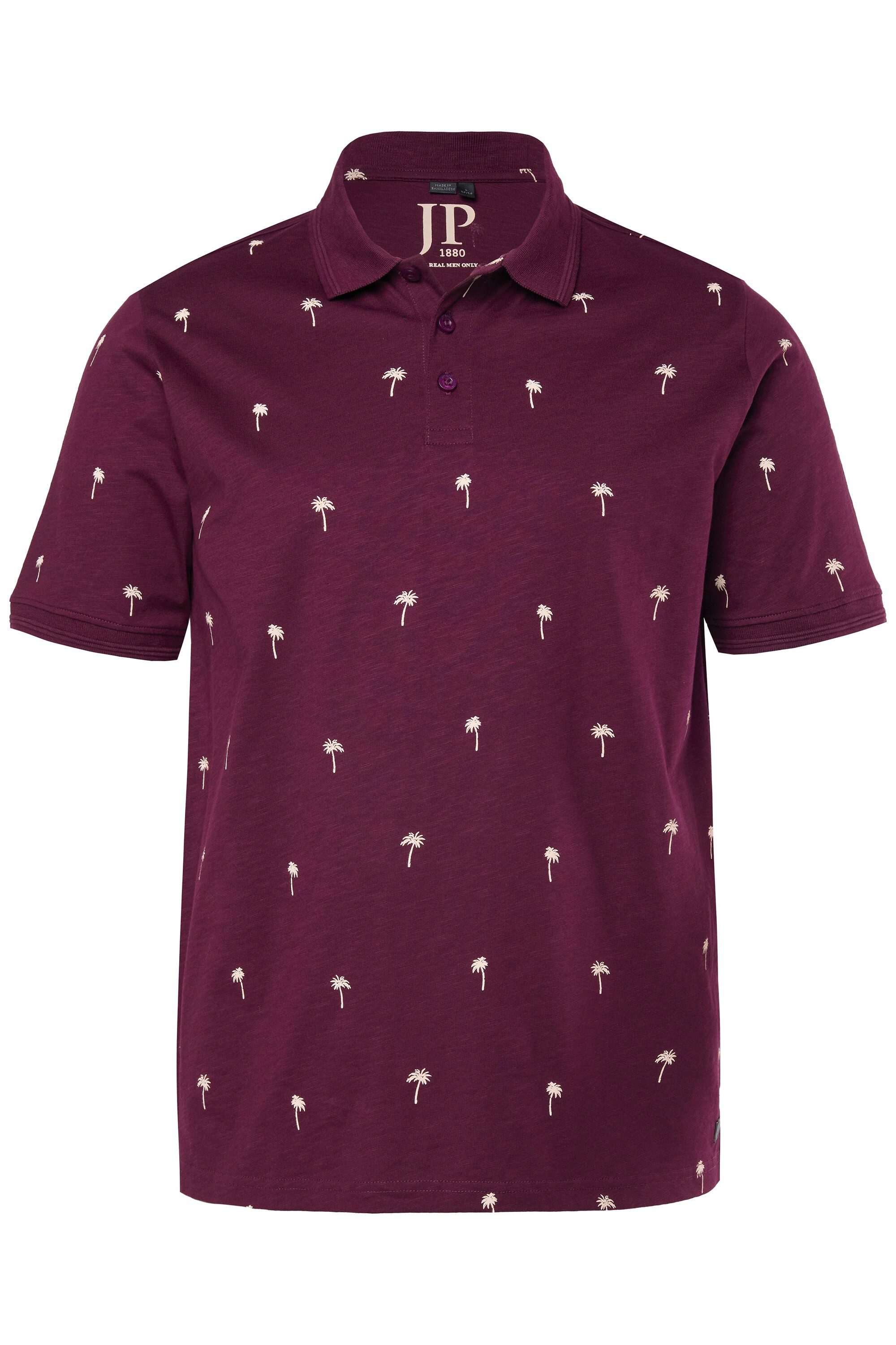 Poloshirt Poloshirt Halbarm Palmenprint bis 8 XL