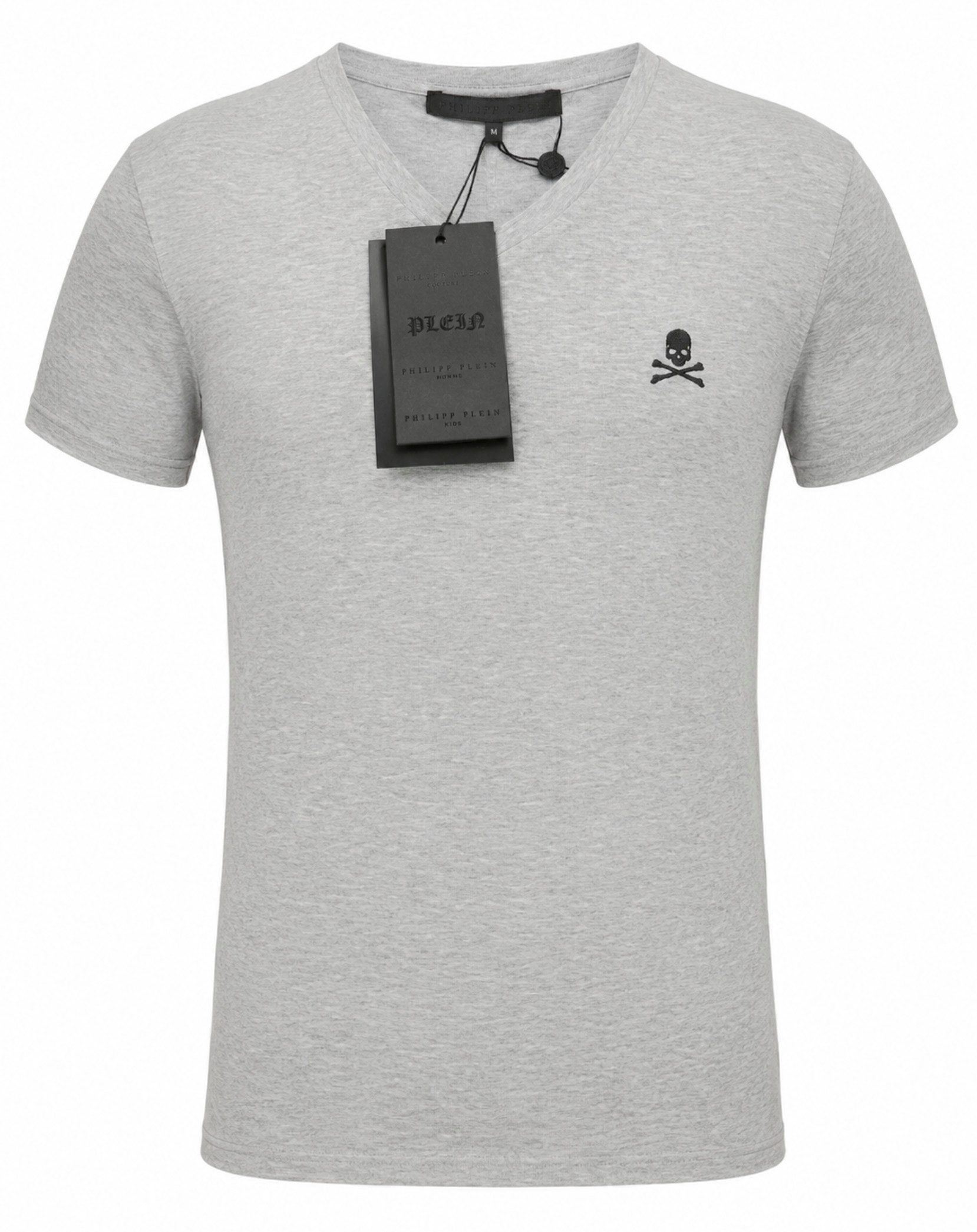 Philip Plein T-Shirt Herren V-Neck Retro Slim fit Stretch Shirt in bedruckter PP Geschenkbox