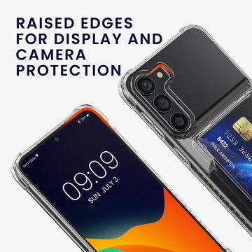 kwmobile Handyhülle Hülle für Samsung Galaxy S23 Plus Handyhülle, Schutzhülle mit Kartenfach - Kunststoff Hard Case