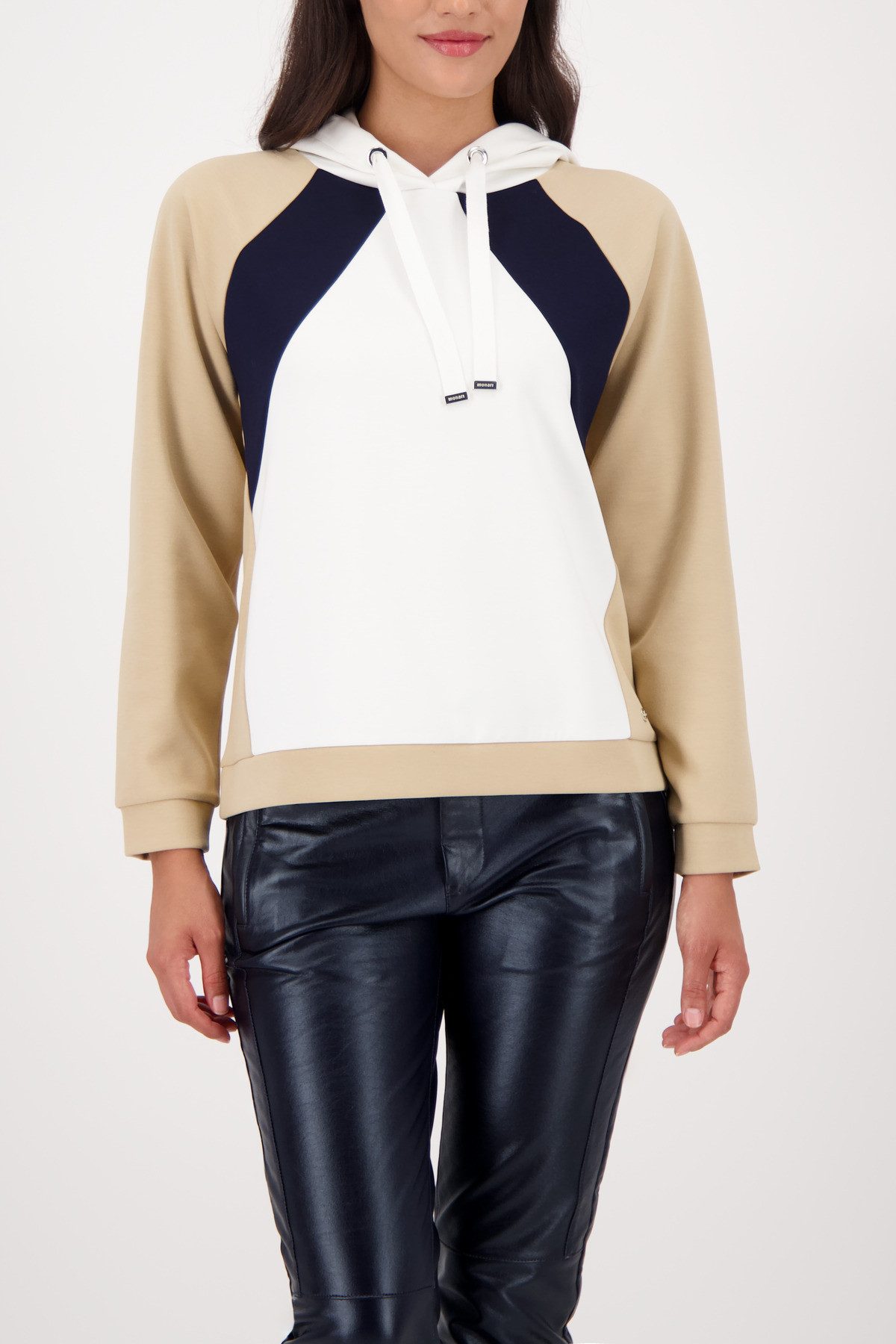 Monari Kapuzensweatshirt Sweatshirt Colorblock Regular fit günstig online kaufen