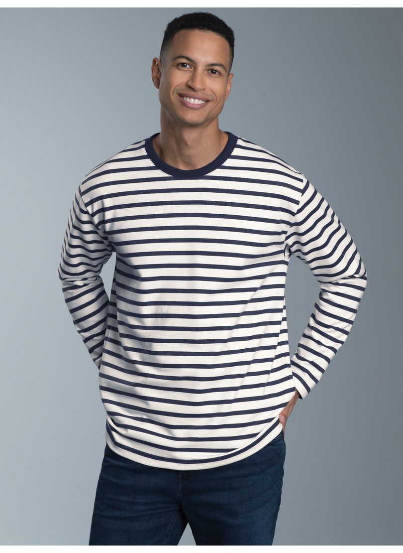 Sweatshirt TRIGEMA Sweatshirt mit Ringelmuster