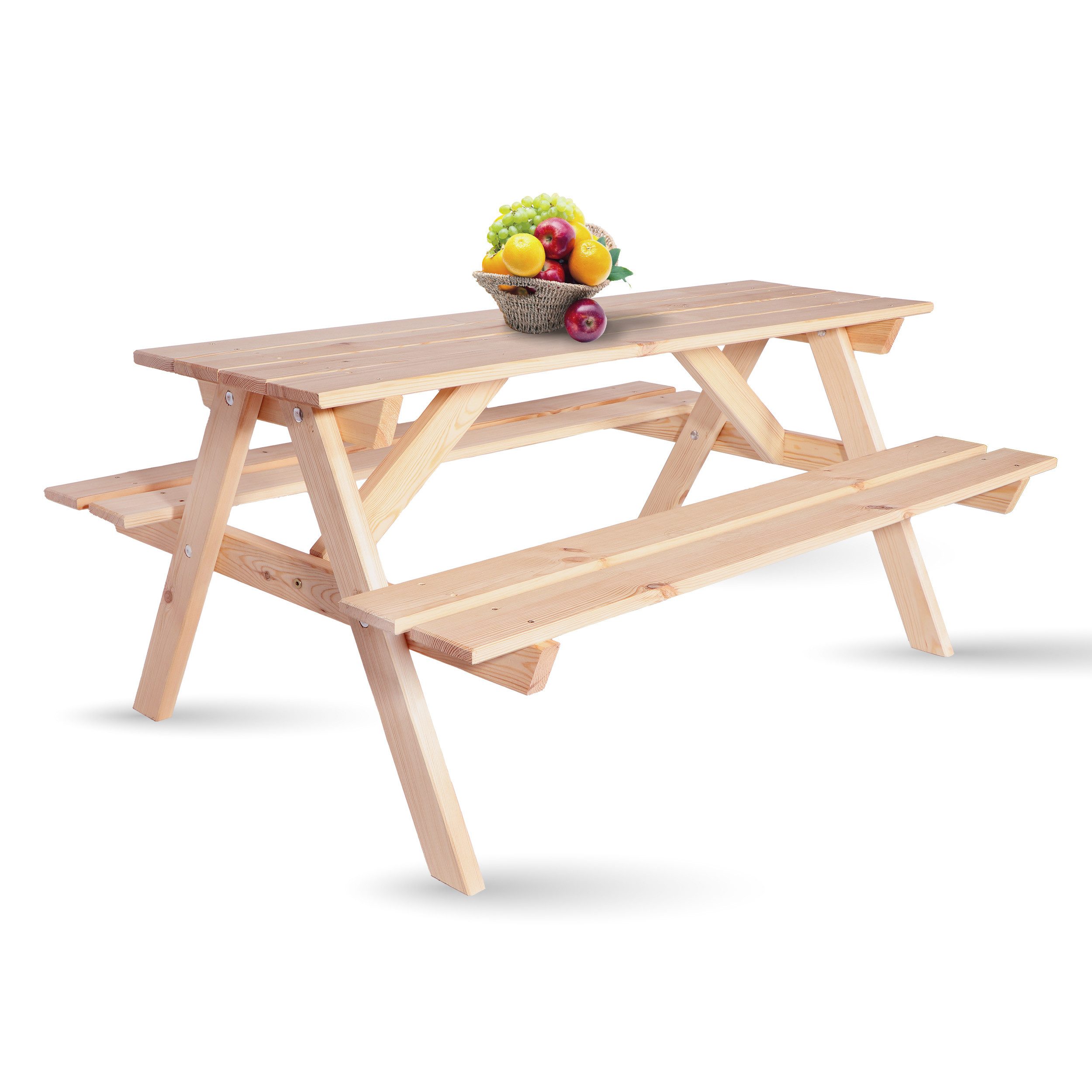 Gartenpirat Garten-Kindersitzgruppe Picknicktisch mit 2 Bänken günstig online kaufen