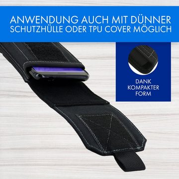 XiRRiX Handytasche Handy Gürteltasche - Gürtel Handytasche universal schwarz, aus wasserabweisendem Material