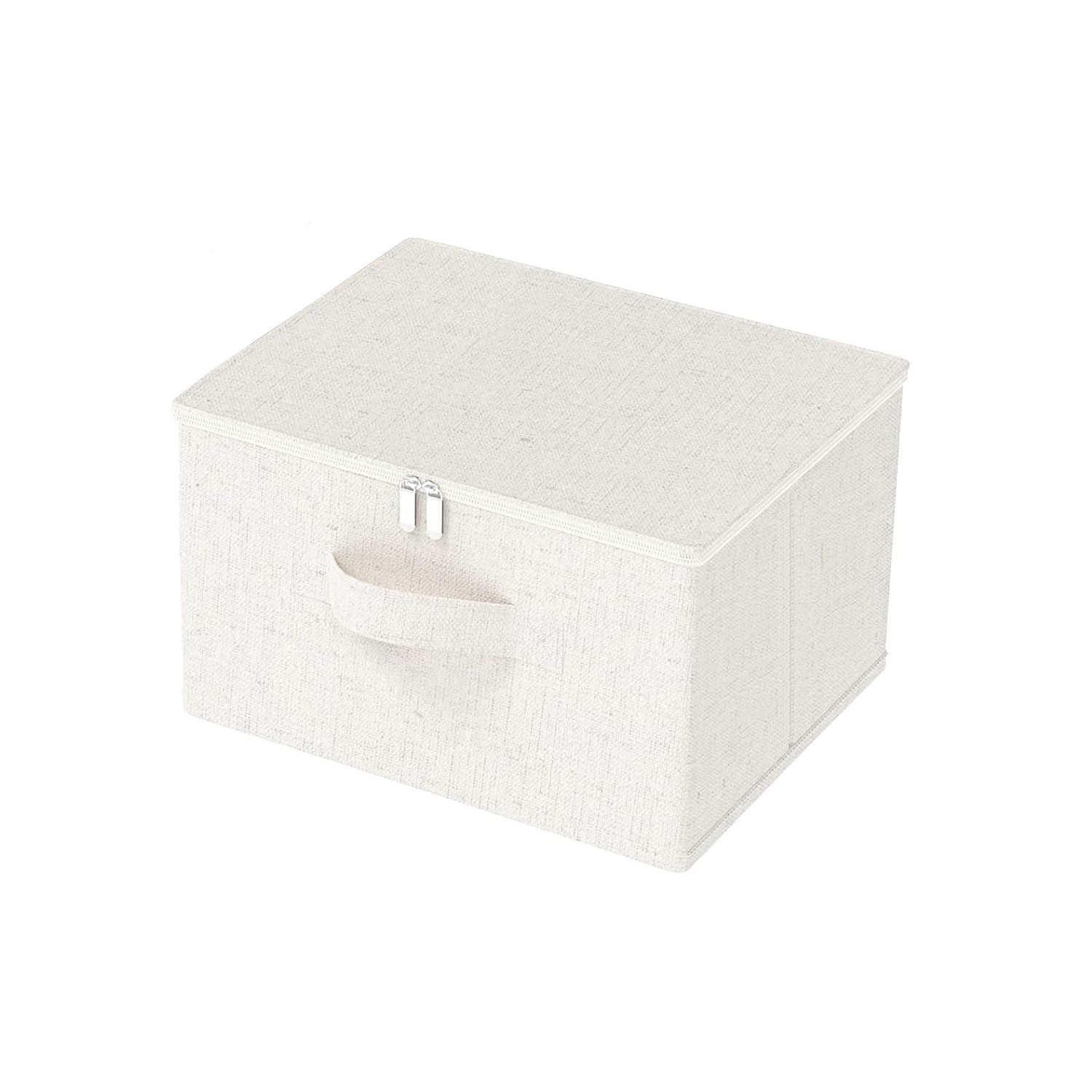 Coonoor Aufbewahrungsbox Große Aufbewahrungsbox für Kleidung, faltbare Stoffbox mit Deckel, Schrank-Organizer, langlebiger Aufbewahrungskorb für Zuhause