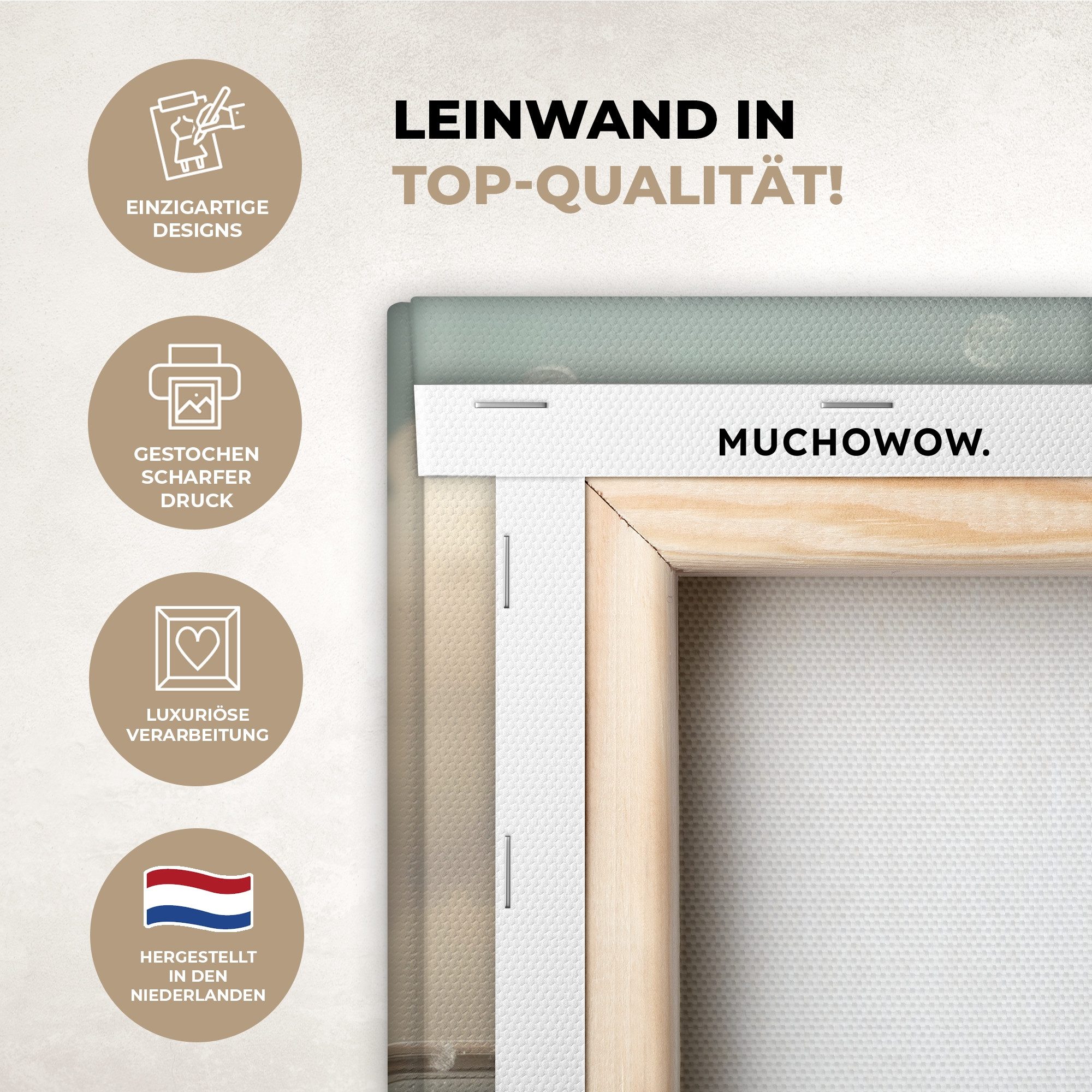OneMillionCanvasses® Leinwandbild Hund - Bad - günstig online kaufen