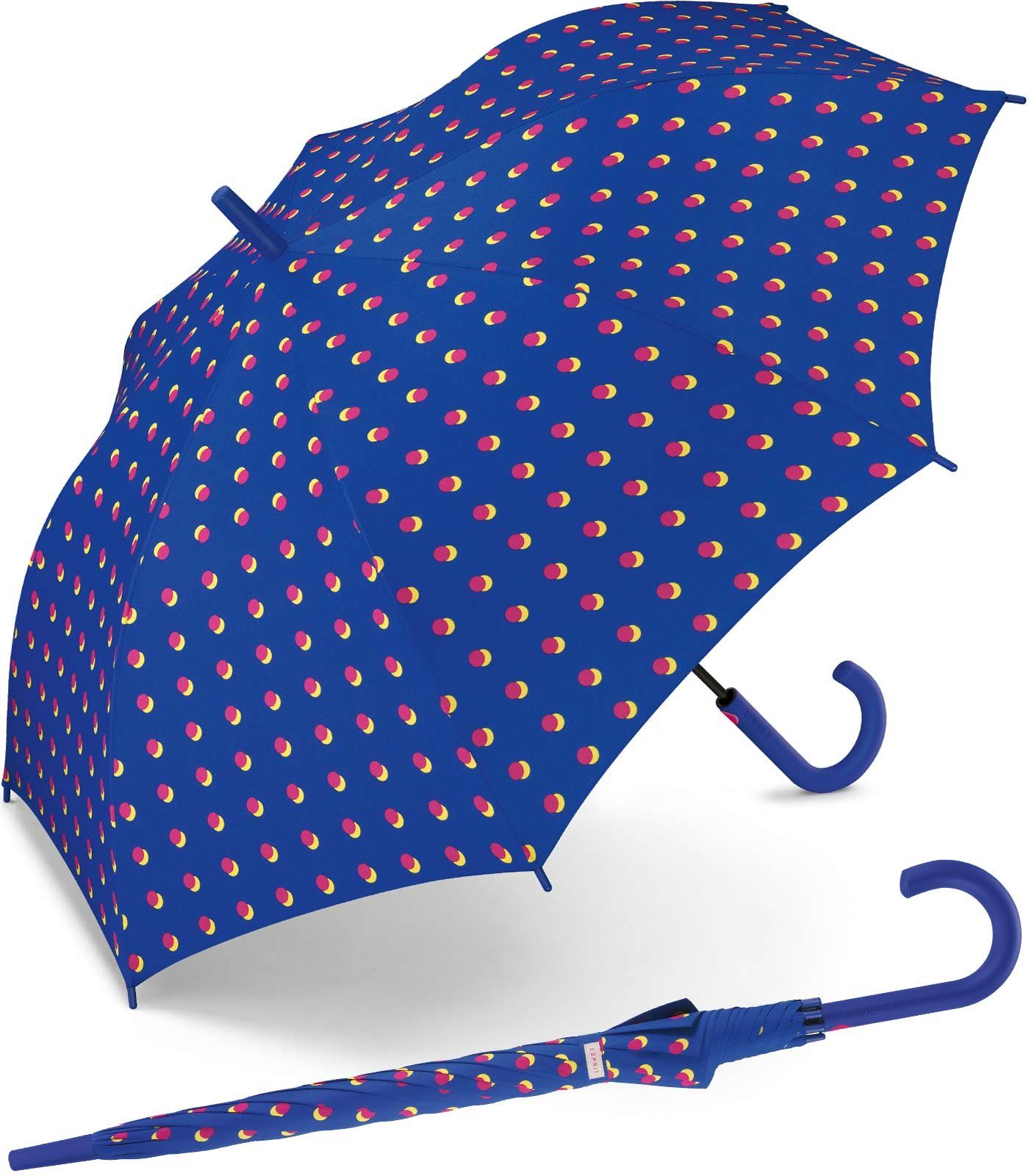 Esprit Langregenschirm großer Regenschirm für Damen mit Auf-Automatik, das besondere Design als Eyecatcher