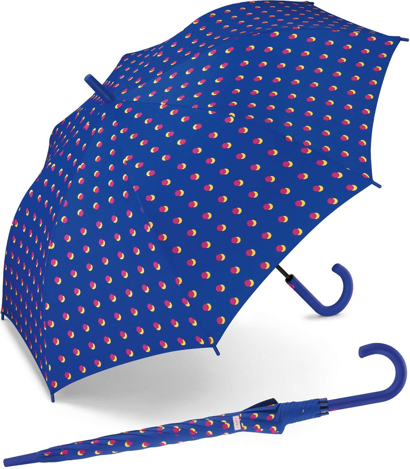 Esprit Stockregenschirm großer Regenschirm für Damen mit Auf-Automatik, das besondere Design als Eyecatcher