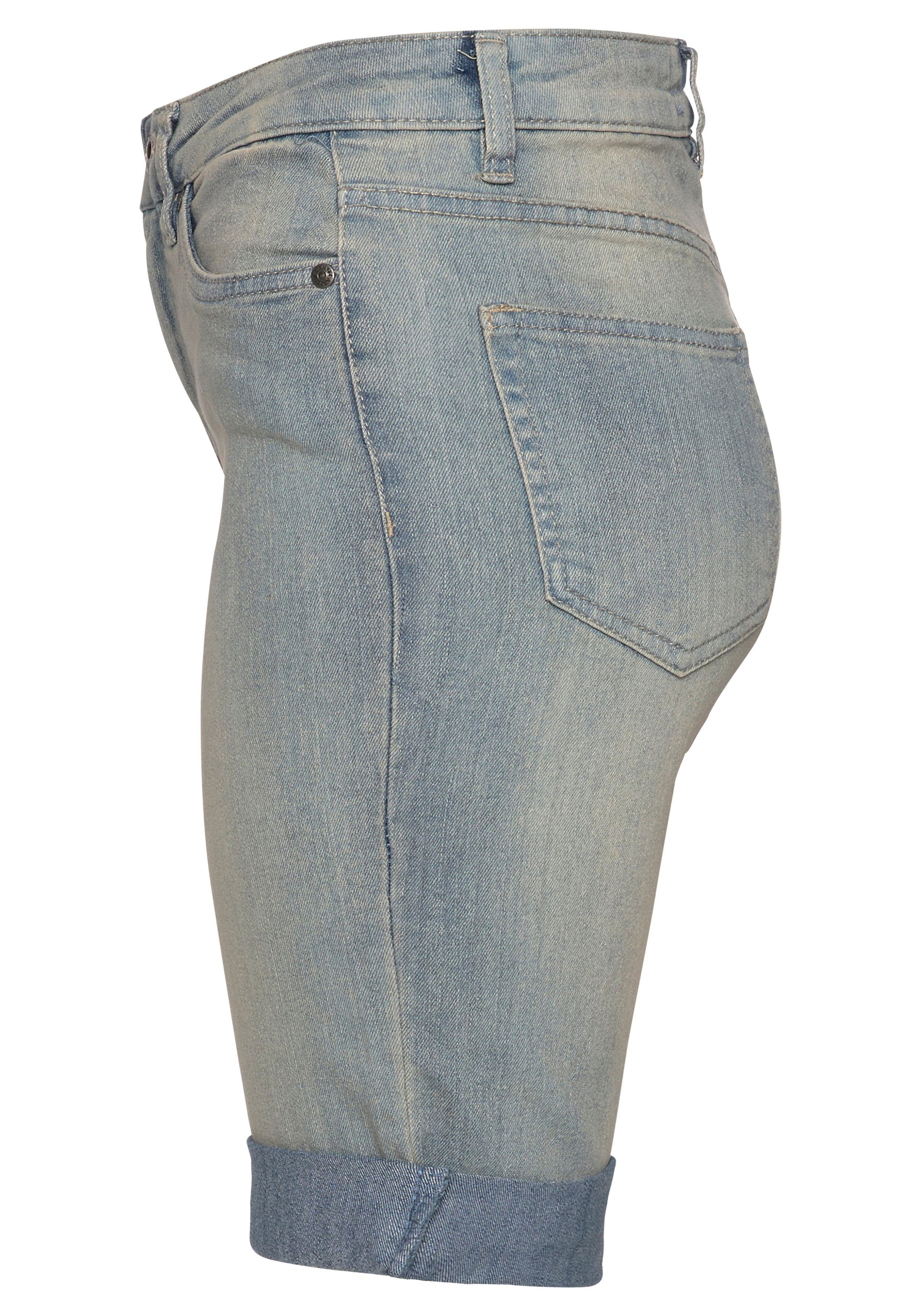 Jeansbermudas Waist Arizona blue-bleached High