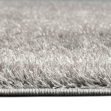 Teppich Glamour Teppich Hochflor flauschig warm • in grau, Carpetia, rechteckig, Höhe: 30 mm